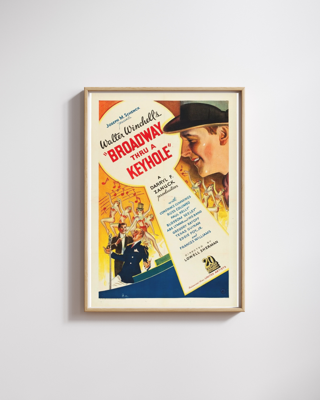 NUITS DE BROADWAY, WALTER WINCHELL, 1933, Repro affiche cinéma, VINTAGE HQ