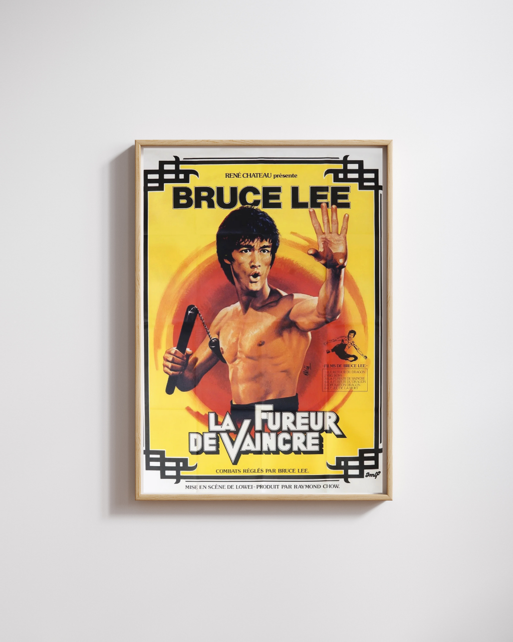 LA FUREUR DE VAINCRE – BRUCE LEE, 1972, REPRO AFFICHE CINÉMA VINTAGE, HQ