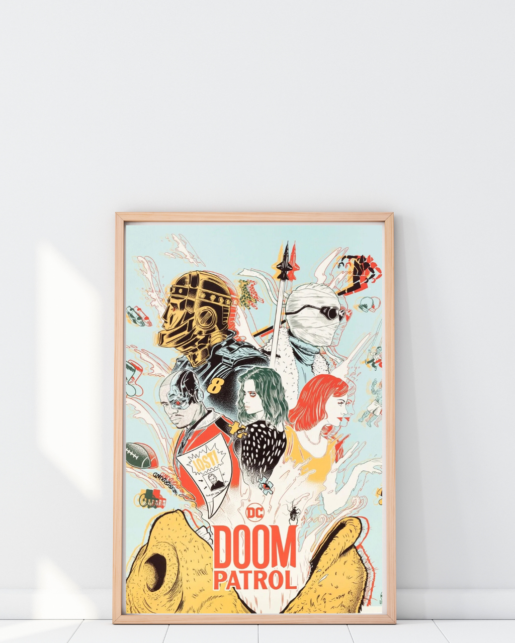 DOOM PATROL – AFFICHE VINTAGE CINÉMA RÉTRO, 2019, BRENDAN FRASER & ABIGAIL SHAPIRO