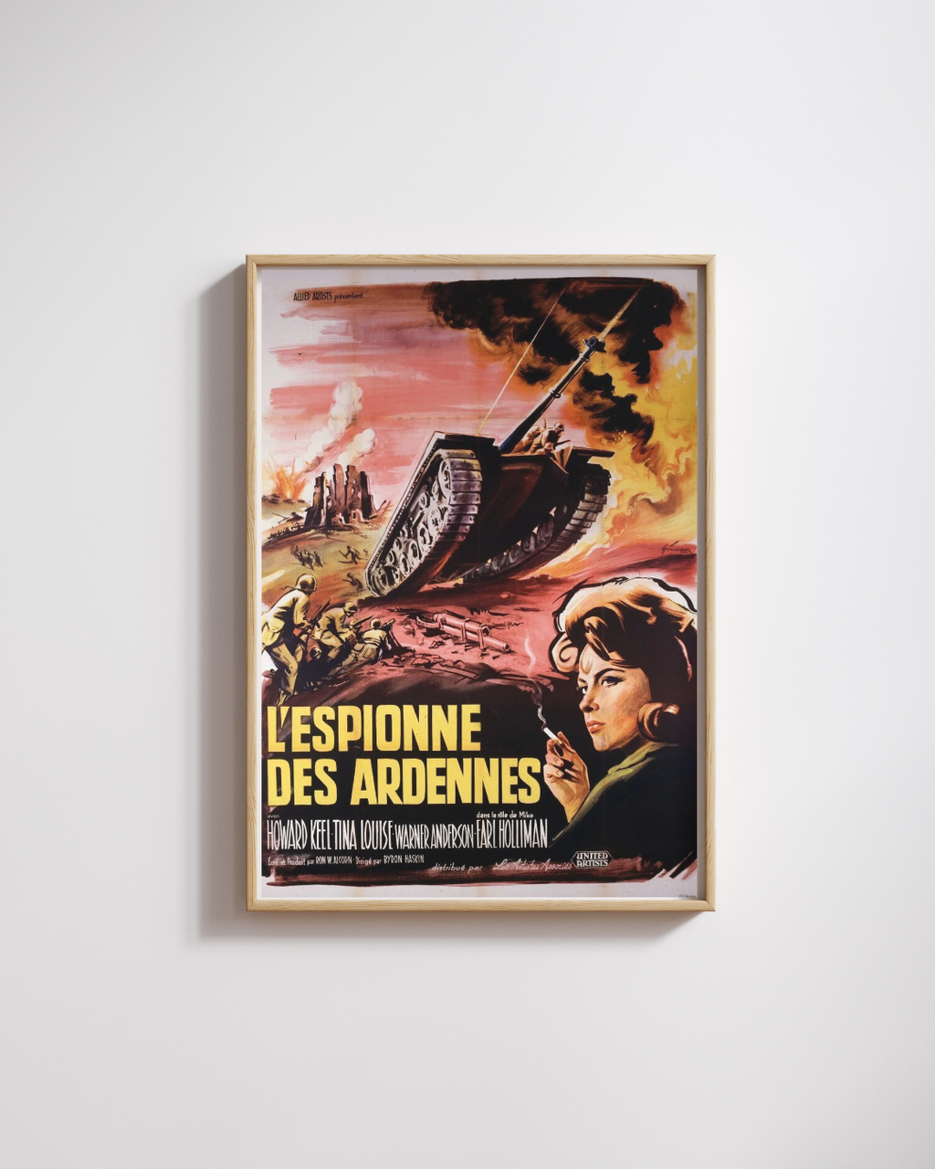 LA ESPIA DE LAS ARDENAS - PÓSTER DE CINE VINTAGE, ALTA CALIDAD, 1961