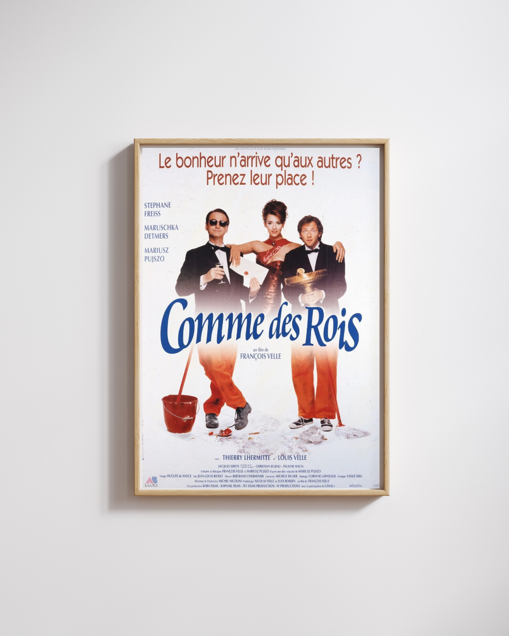 COMO REYES, STEPHANE FREISS, REPRODUCCIÓN DE CARTEL DE CINE VINTAGE
