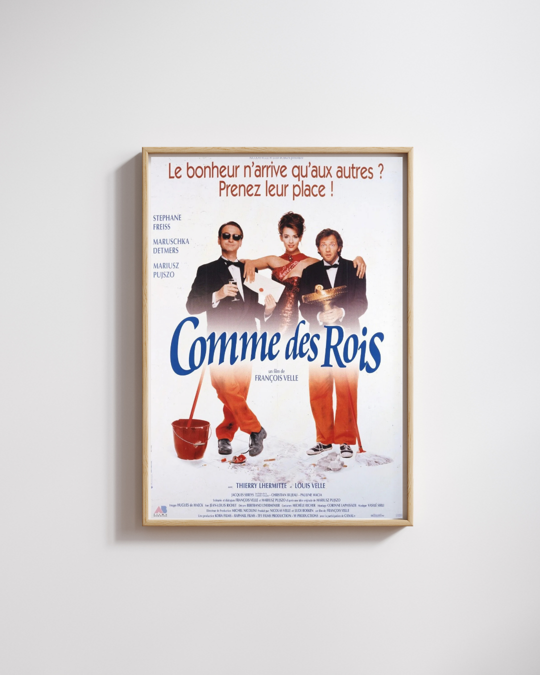 COMO REYES, STEPHANE FREISS, REPRODUCCIÓN DE CARTEL DE CINE VINTAGE