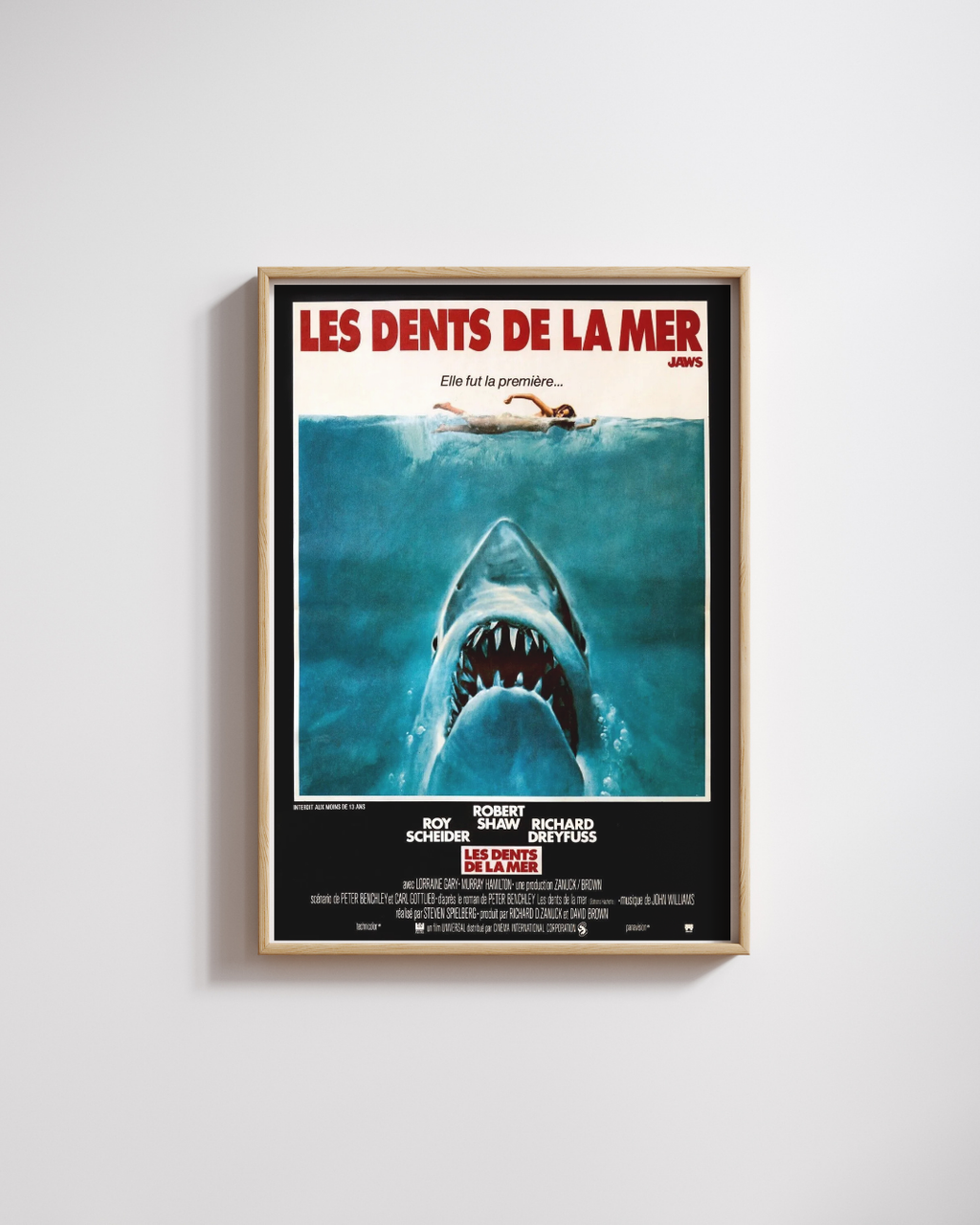 Tiburón, Roy Scheider, póster de película de 1975, reproducción, VINTAGE, alta calidad