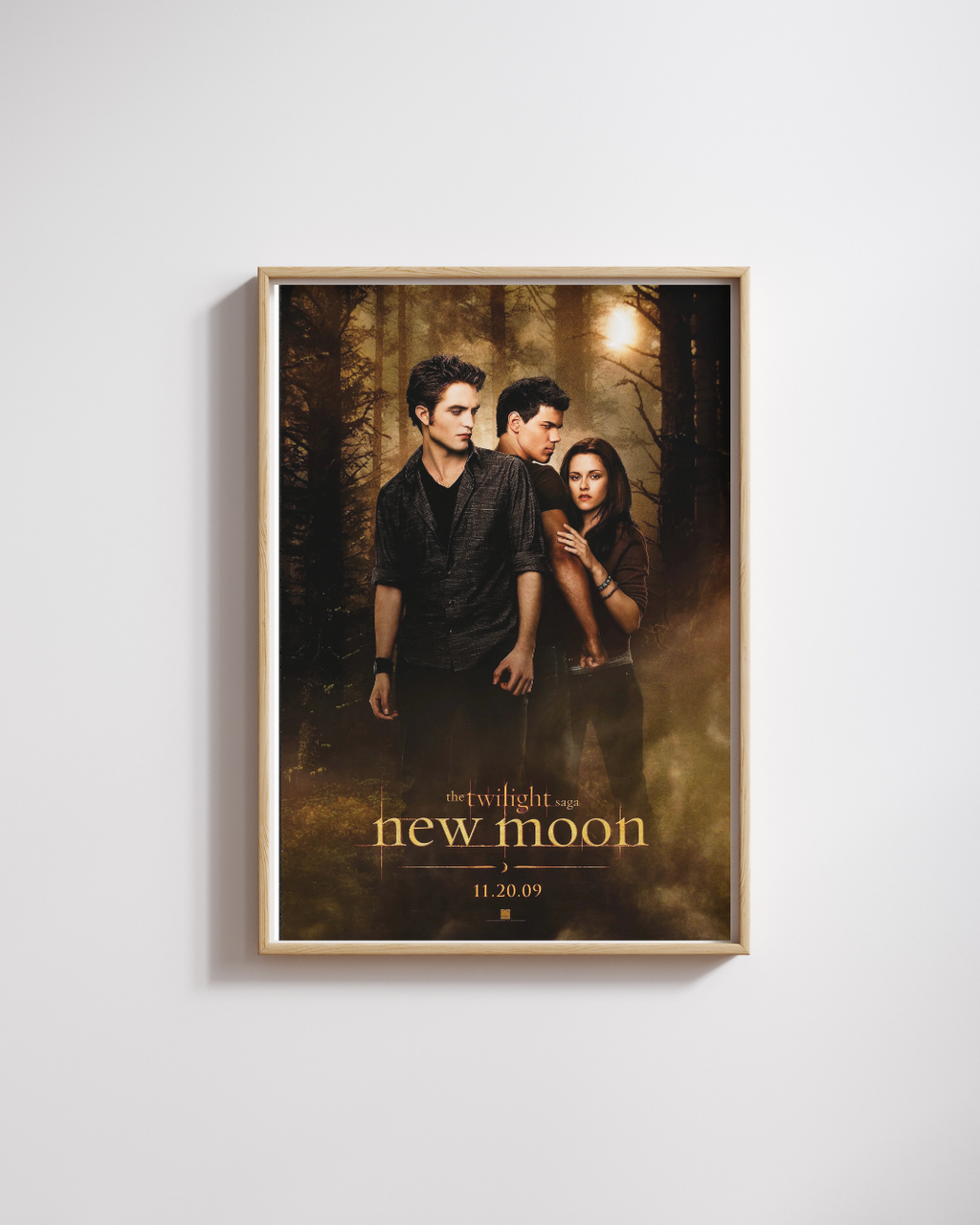 THE TWILIGHT SAGA: NEW MOON - TWILIGHT – CHAPITRE 2 : TENTATION –  ROBERT PATTINSON – 2009, AFFICHE VINTAGE CINÉMA RÉTRO, HQ
