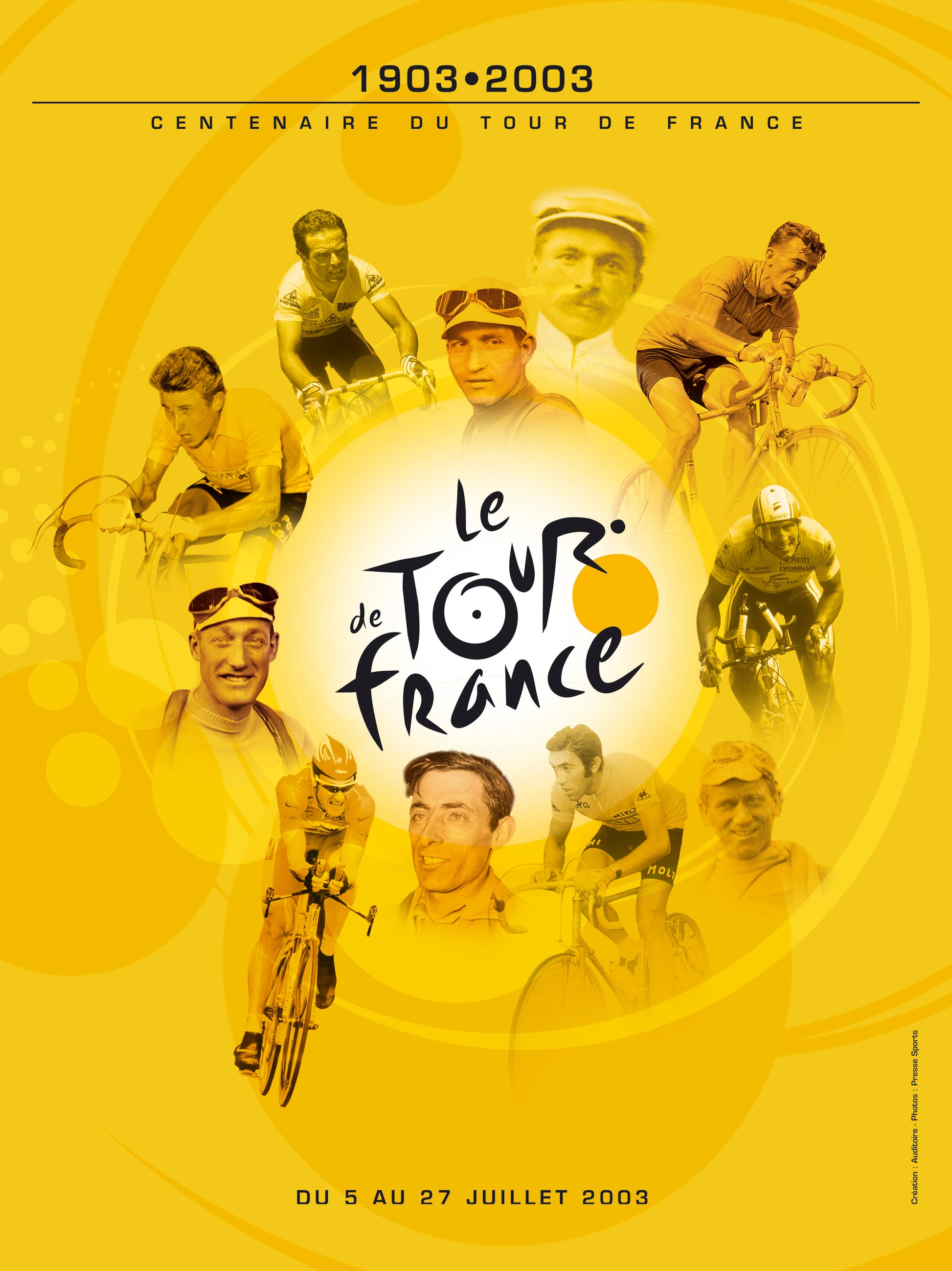 TOUR DE FRANCE 1903–2003 – CENTENAIRE – HQ- REPRO MOVIE POSTER, VINTAGE, HQ