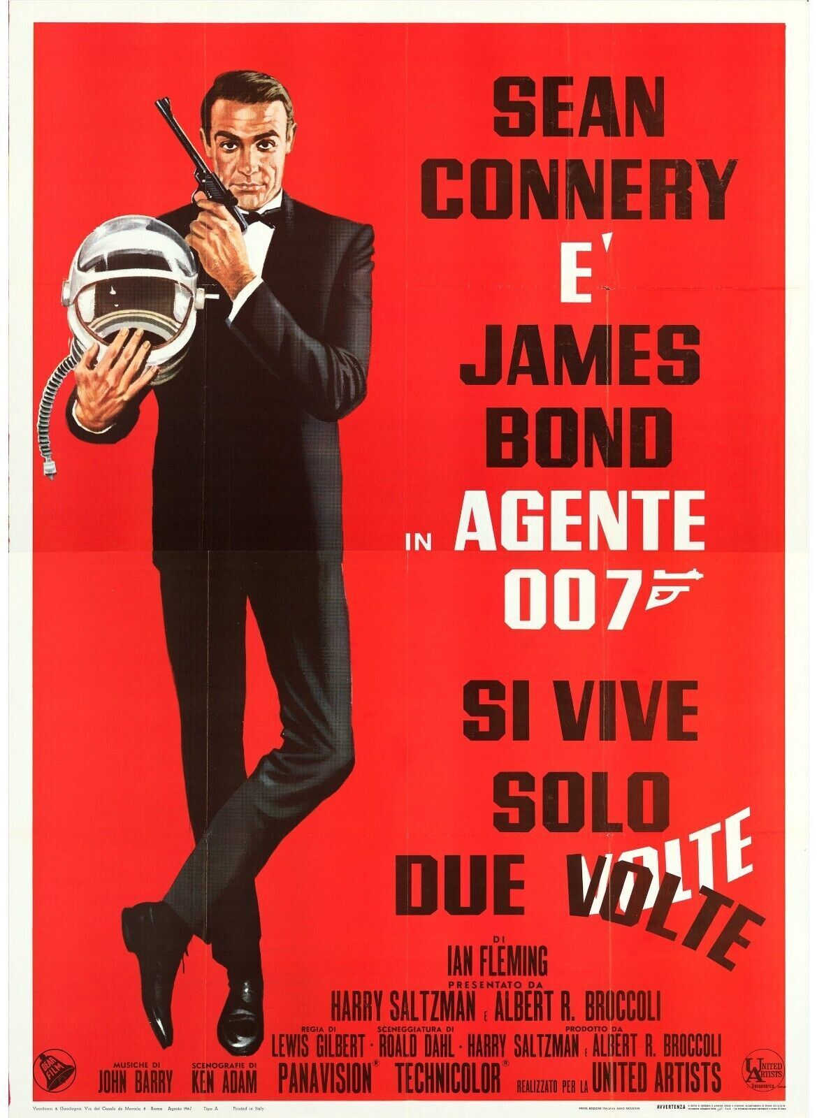 ON NE VIT QUE DEUX FOIS, SEAN CONNERY 1967, Repro affiche cinéma, VINTAGE, HQ