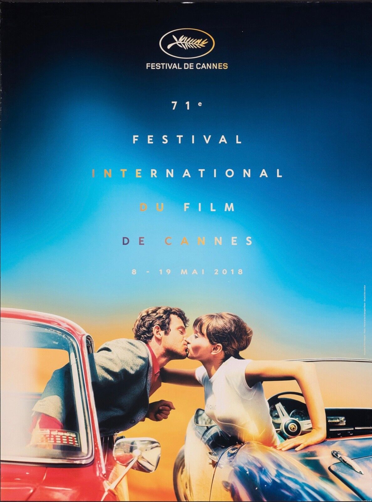 FESTIVAL DE CANNES, JEAN-PAUL BELMONDO, 2018, REPRO MOVIE POSTER, VINTAGE, HQ