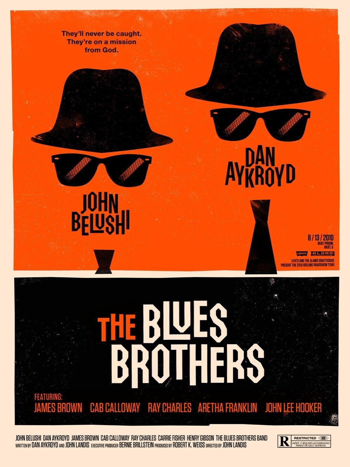 LES BLUES BROTHERS, JOHN BELUSHI, DAN AYKROYD, 1980, Repro affiche CINÉMA VINTAGE HQ