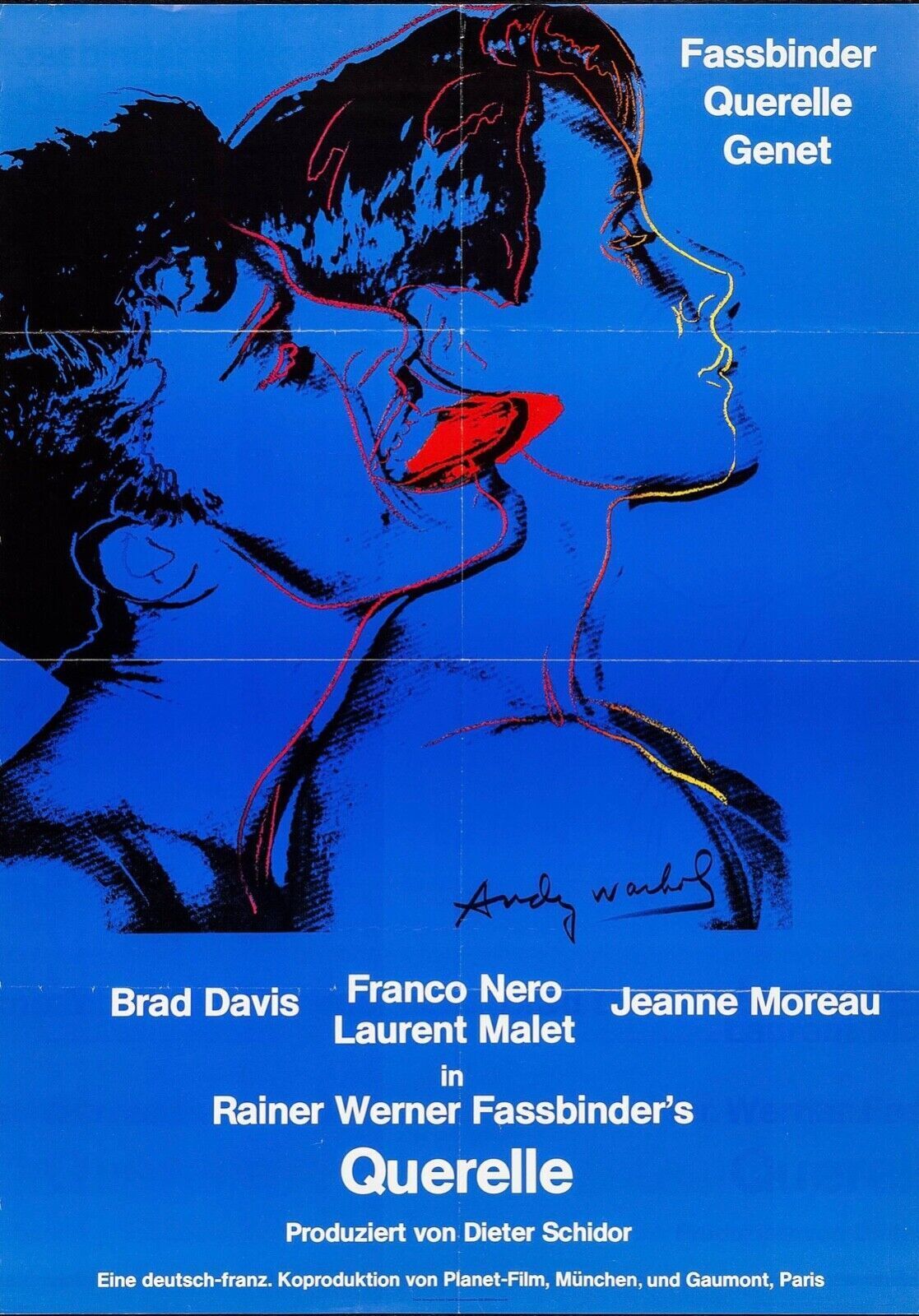 QUERELLE, BRAD DAVIS, 1982, REPRO AFFICHE CINEMA VINTAGE, HQ