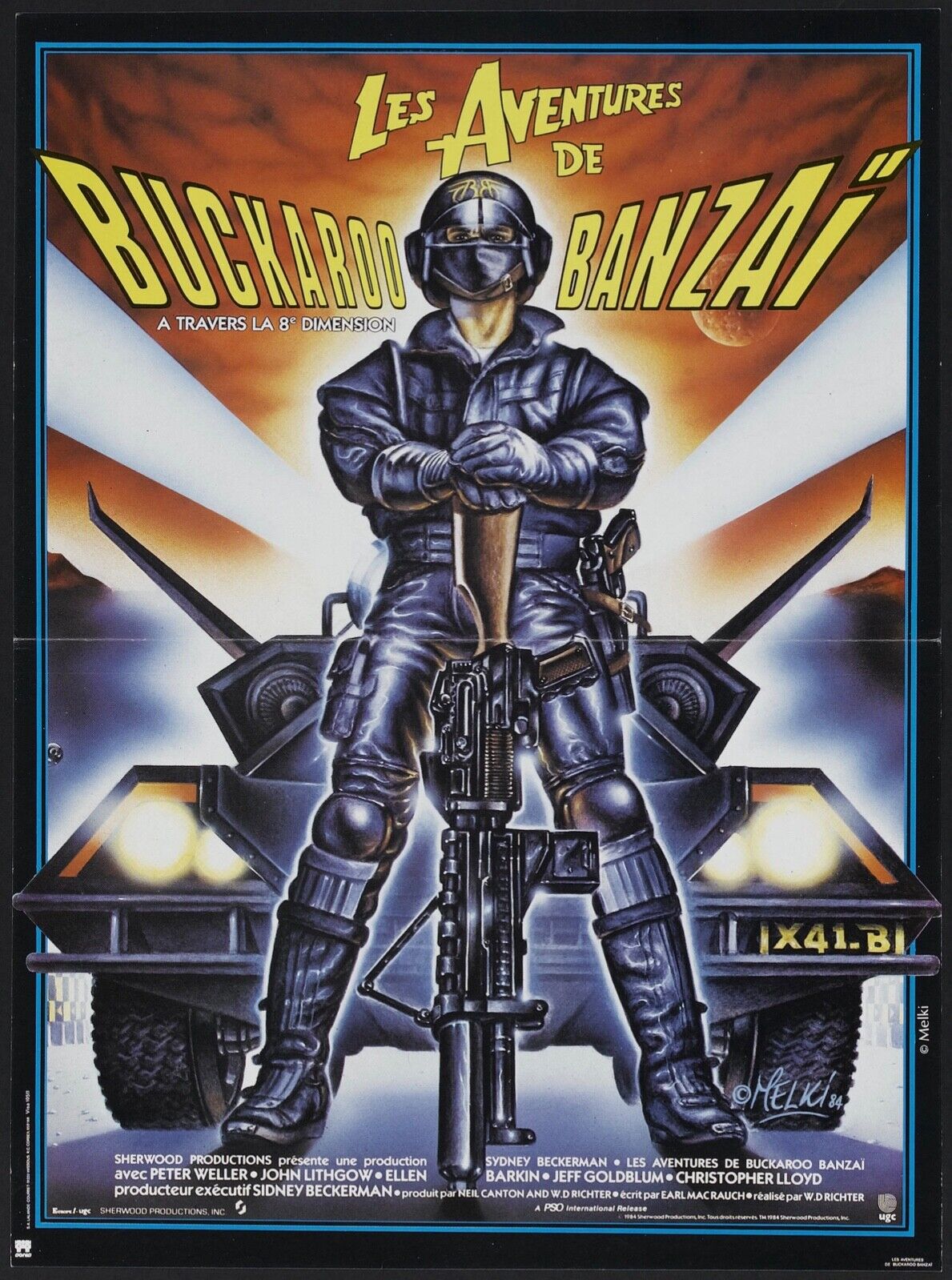 THE ADVENTURES OF BUCKAROO BANZAÏ, PETER WELLER, 1984, REPRO VINTAGE CINEMA POSTER, HQ