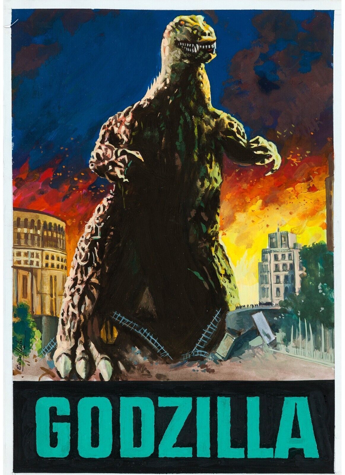 GODZILLA, 2014, REPRO MOVIE POSTER, VINTAGE, HQ