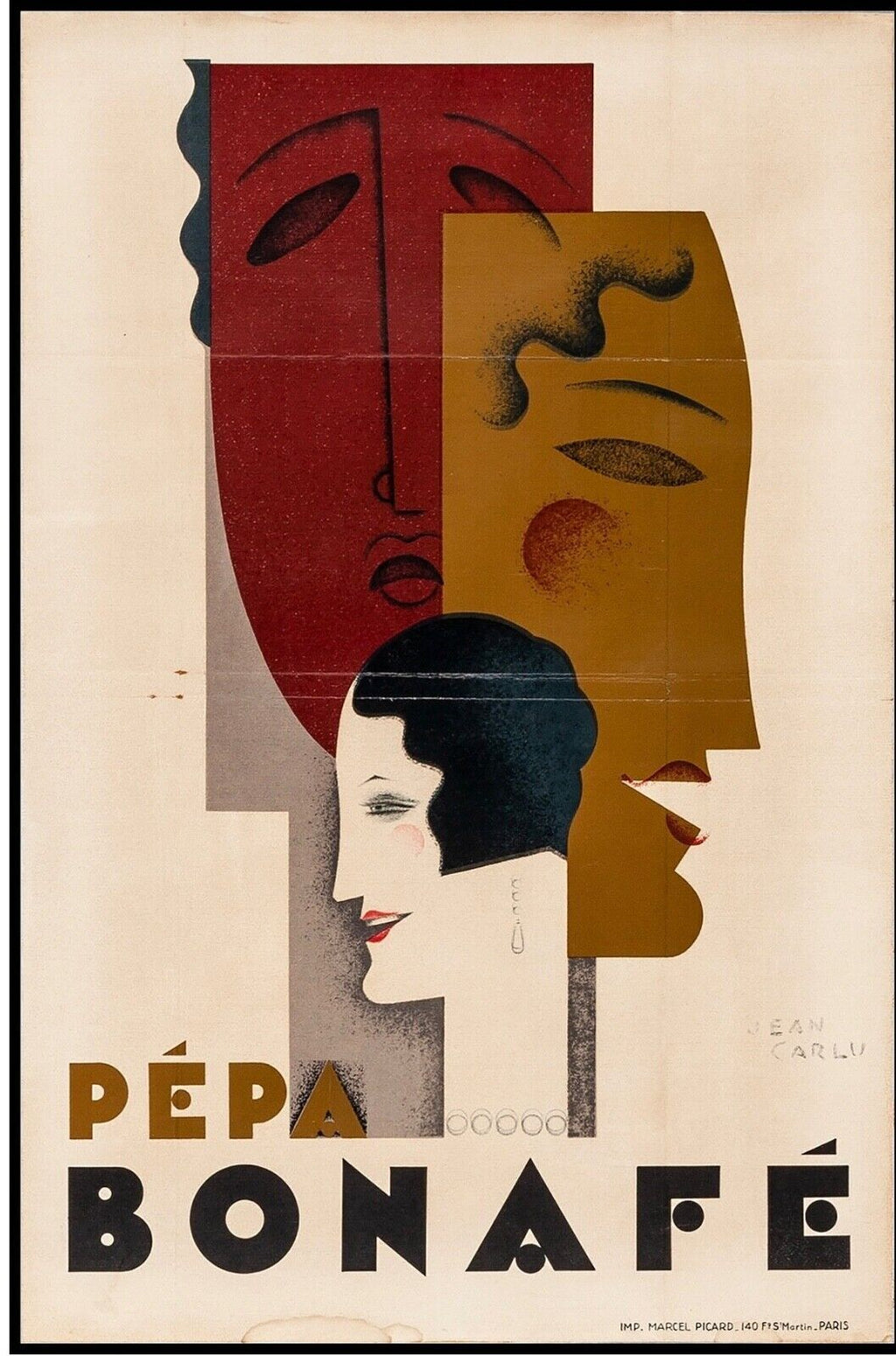 PÉPA BONAFE, REPRO AFFICHE ART VINTAGE, HQ