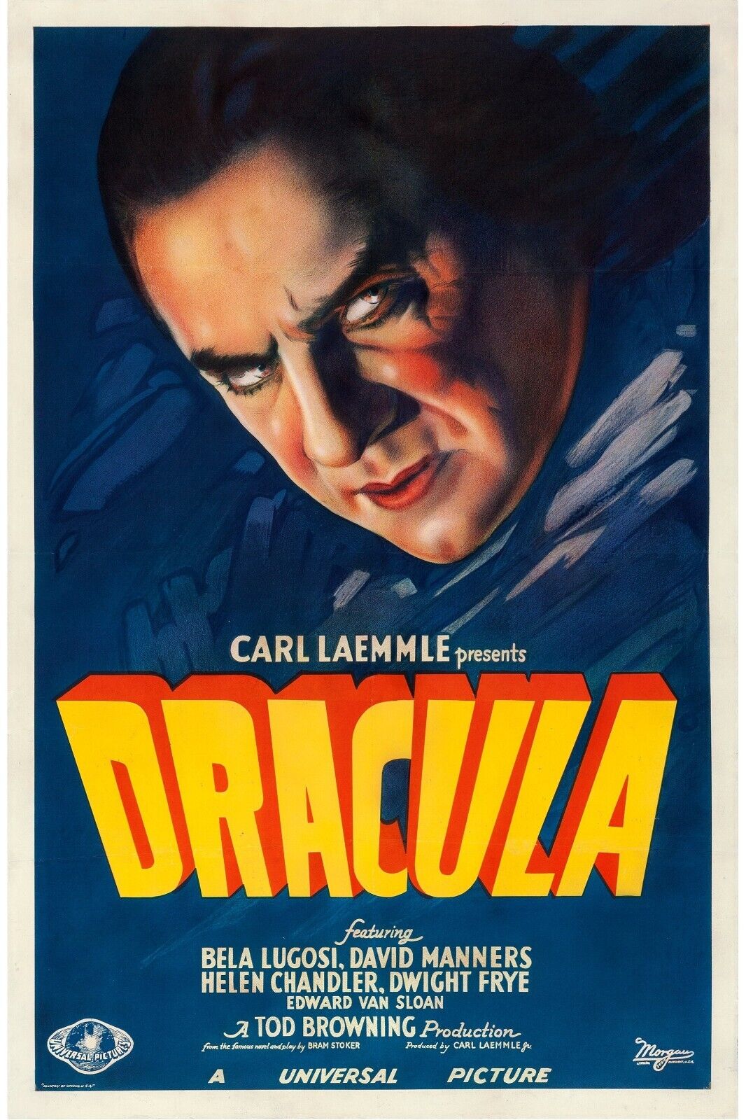 DRÁCULA, CARL LAEMMLE, 1931, REPRODUCCIÓN DE CARTEL DE PELÍCULA, VINTAGE, ALTA CALIDAD