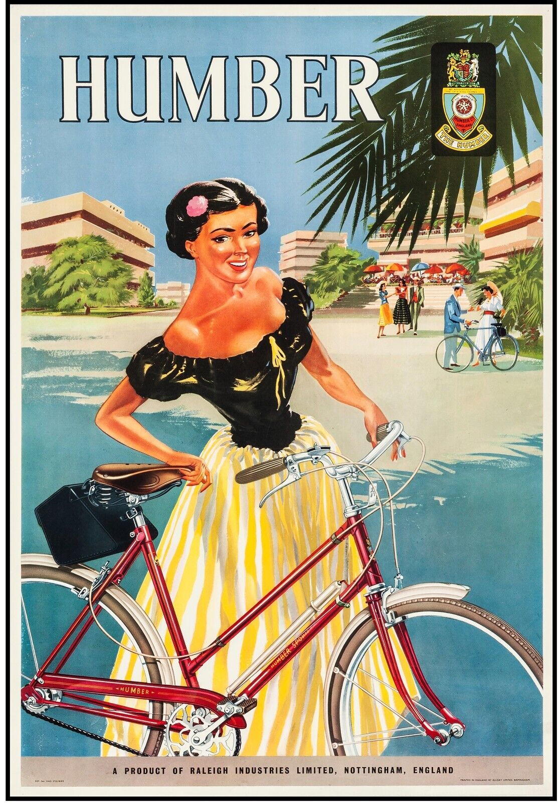 HUMBER, VÉLO, REPRO ADVERTISING POSTER, VINTAGE, HQ.