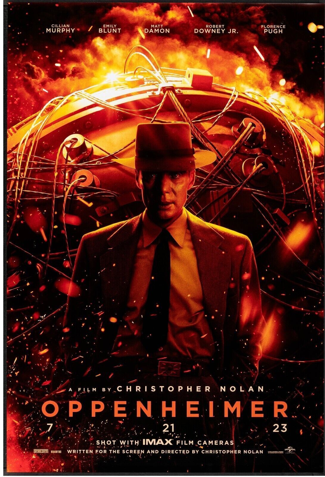 OPPENHEIMER, CILLIAN MURPHY, 2023, repro cinema poster, HQ