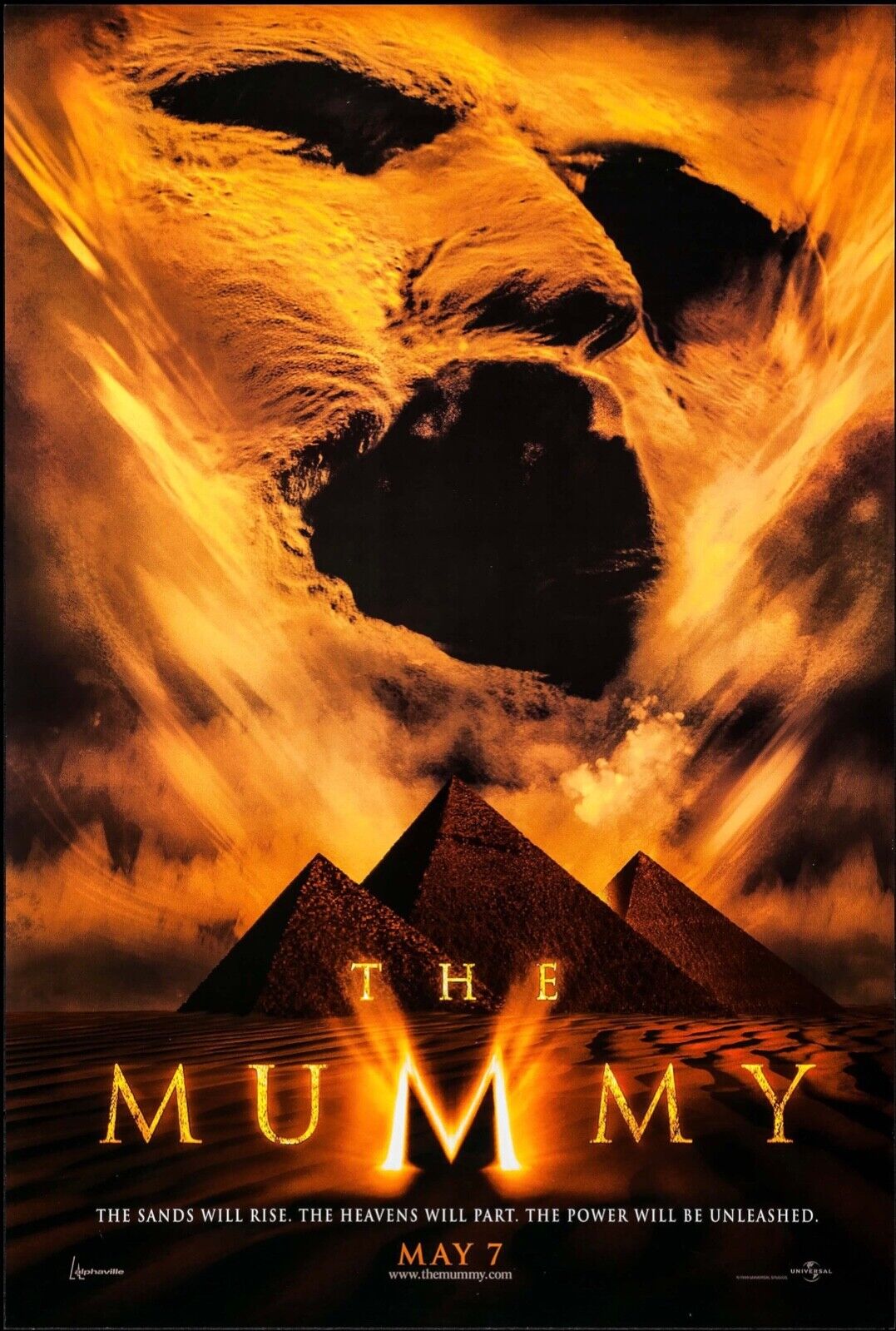 THE MUMMY, STEPHEN SOMMERS, 1999, REPRO VINTAGE CINEMA POSTER, HQ