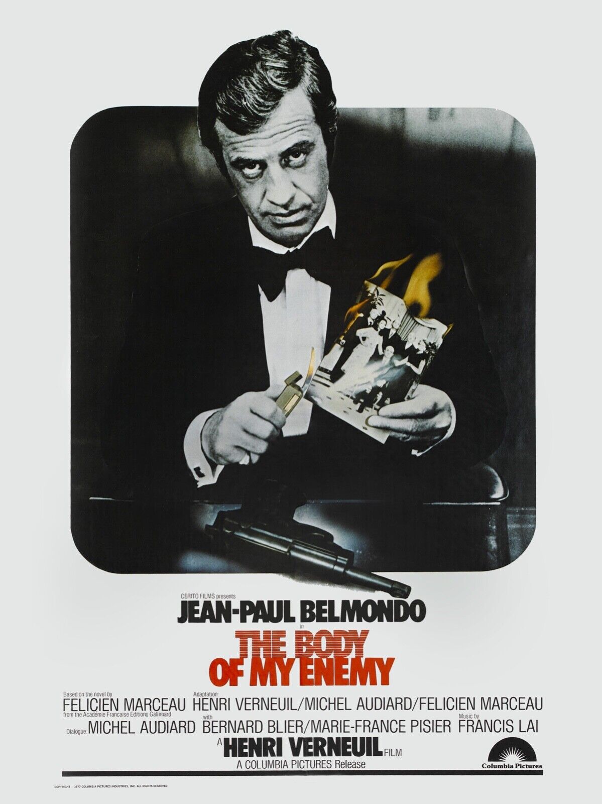 THE BODY OF MY ENEMY, JEAN-PAUL BELMONDO, 1976, REPRO VINTAGE HQ CINEMA POSTER