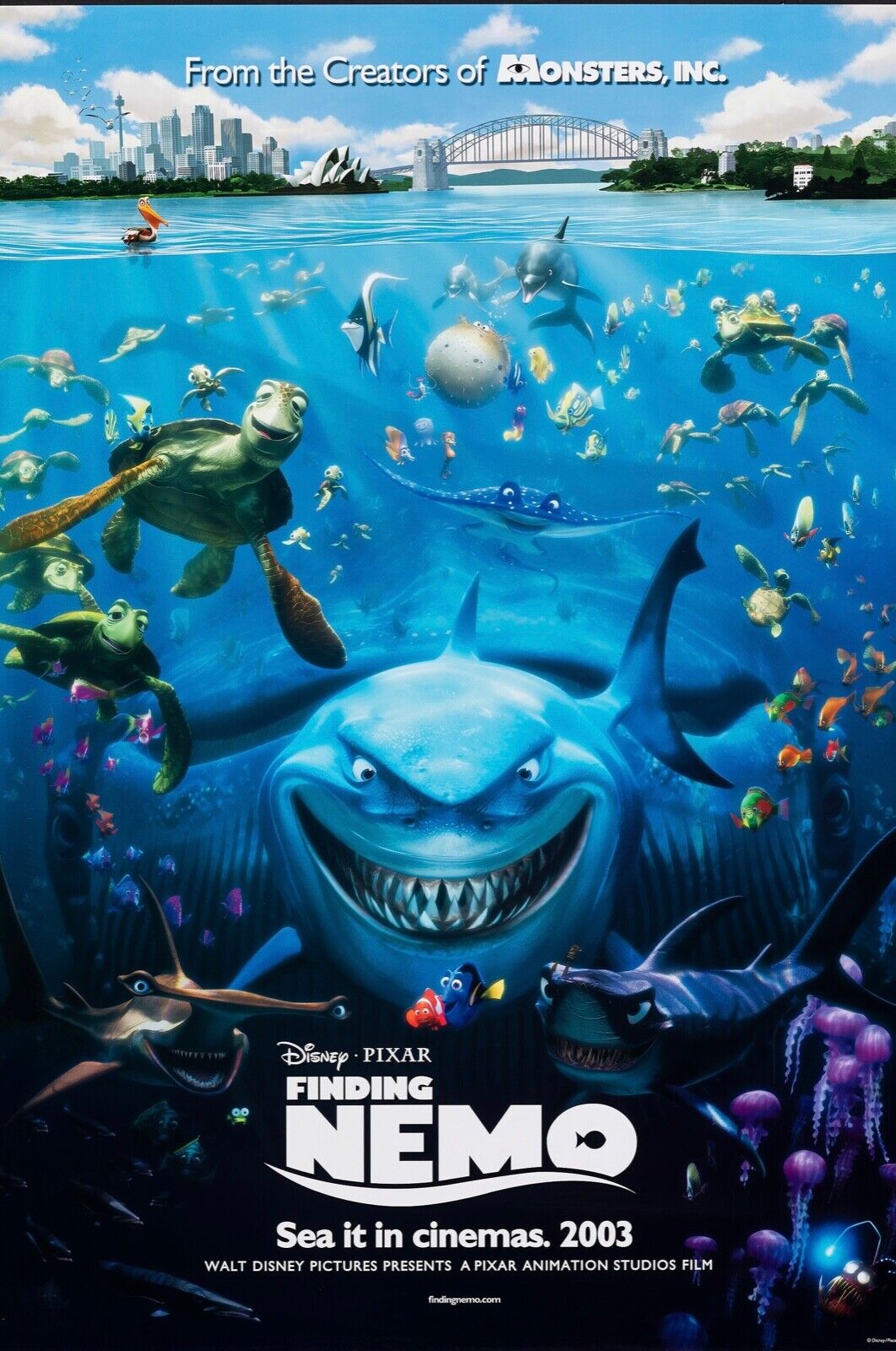 LE MONDE DE NEMO, FINDING NEMO, 2003, Repro affiche CINÉMA VINTAGE, HQ