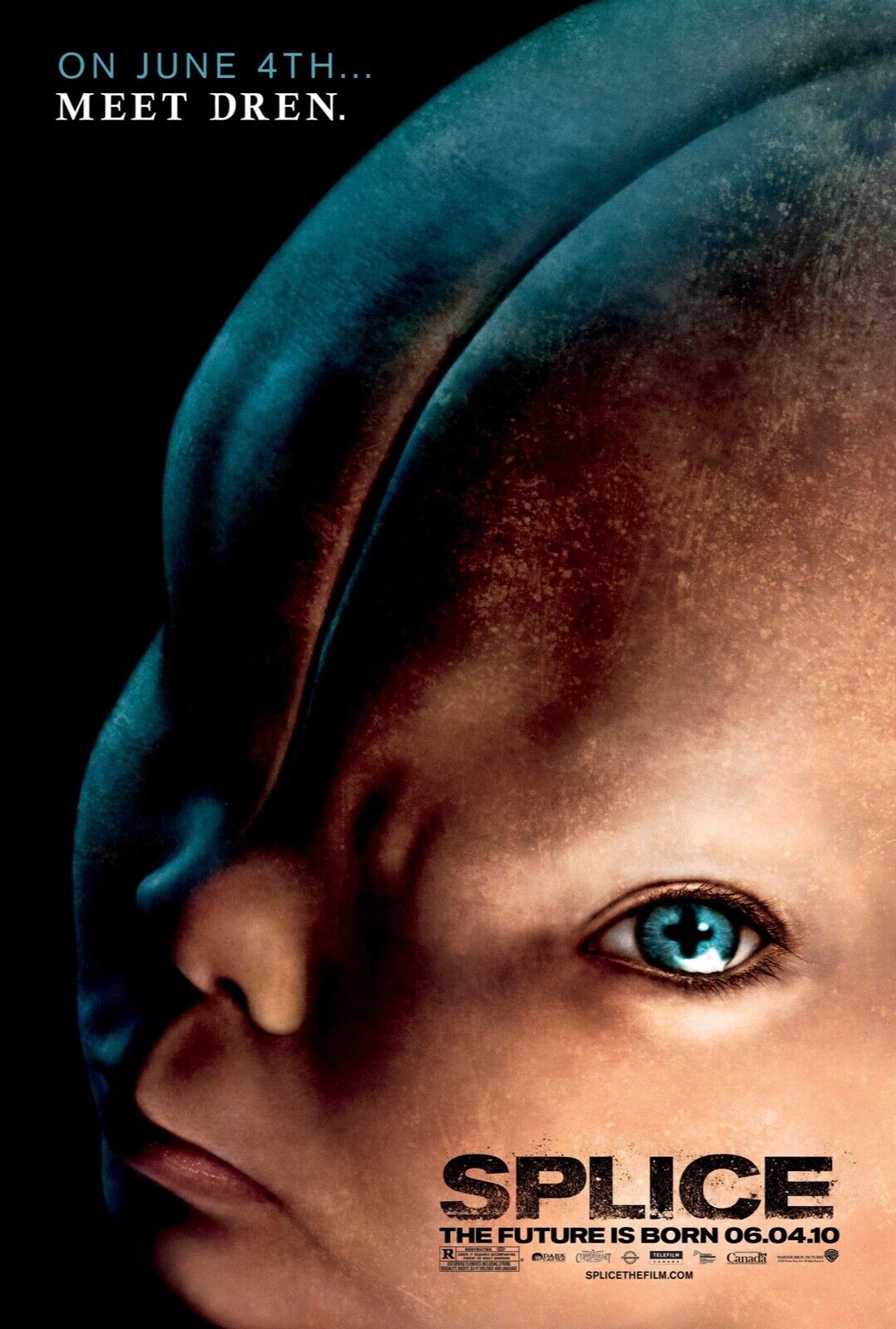 SPLICE, 2009, REPRO VINTAGE CINEMA POSTER, VINCENZO NATALI, HQ