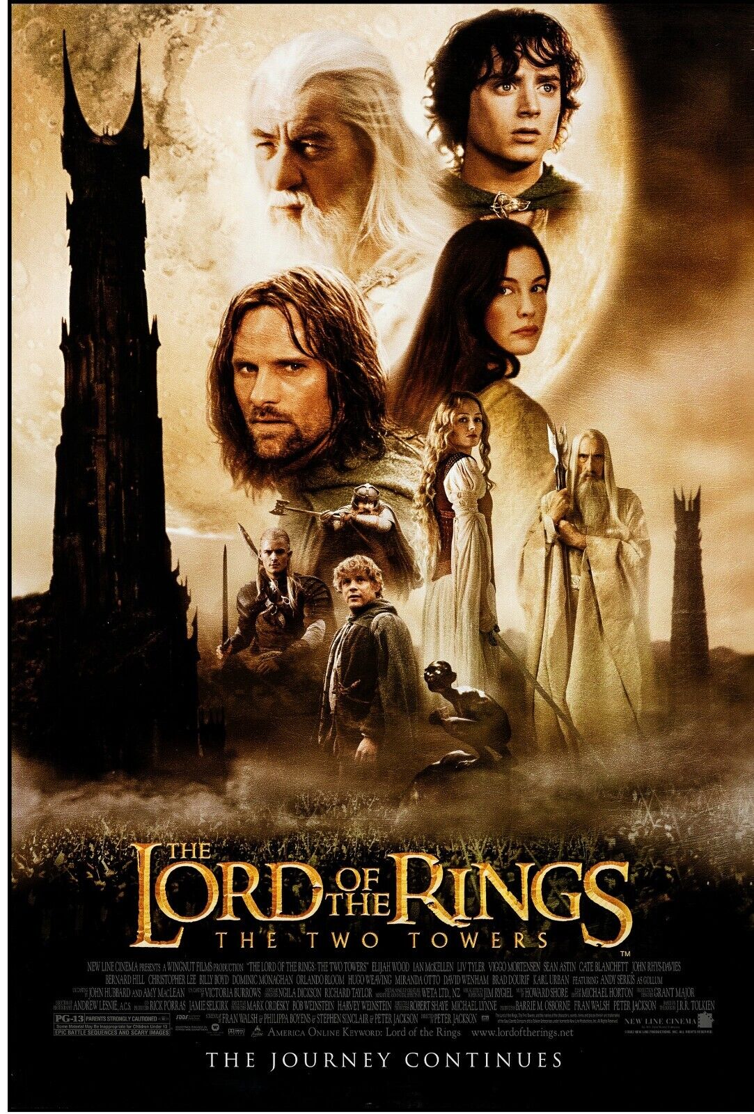 LE SEIGNEUR DES ANNEAUX : LA COMMUNAUTÉ DE L'ANNEAU, ELIJAH WOOD, 2001, repro affiche de cinema HQ