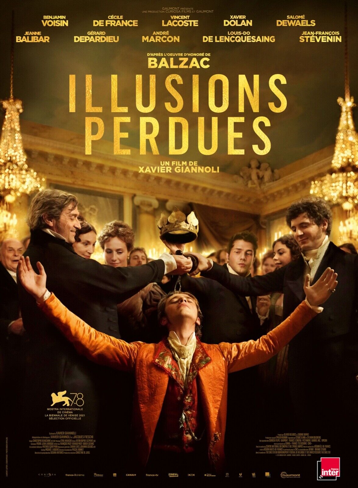 ILLUSIONS PERDUES, VINCENT LACOSTE, 2021, REPRO MOVIE POSTER, VINTAGE, HQ.