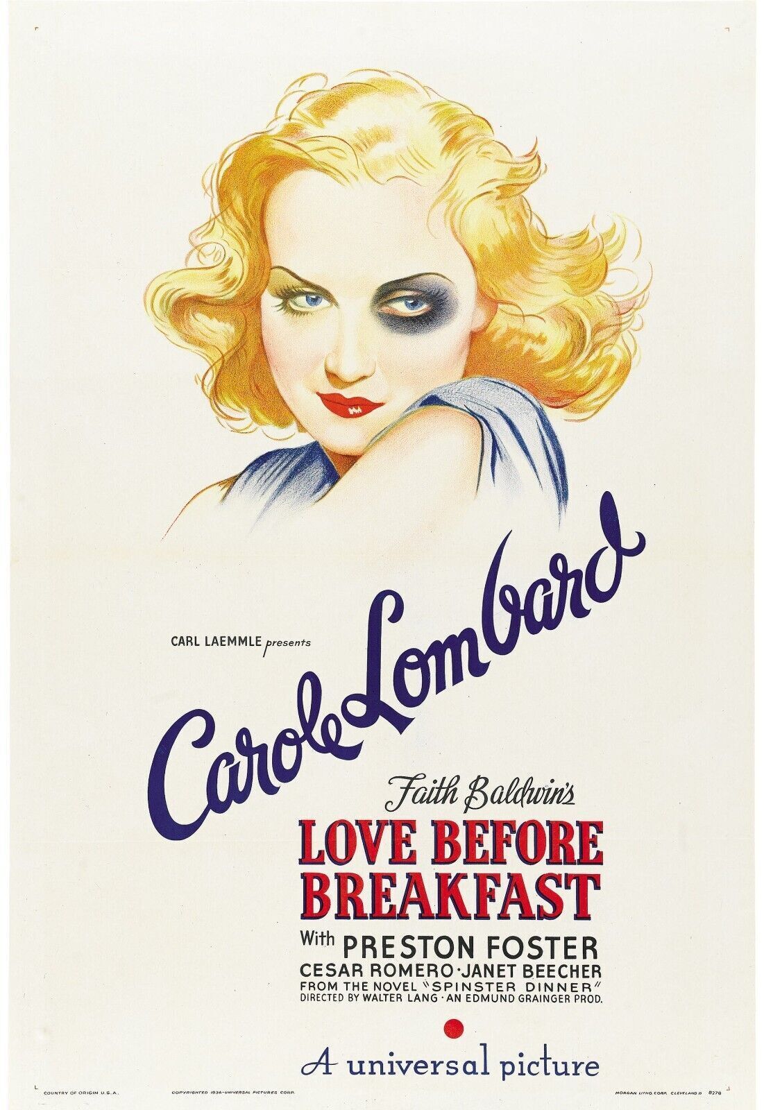 CE QUE FEMME VEUT?, CAROLE LOMBARD, 1936, REPRO MOVIE POSTER, VINTAGE, HQ