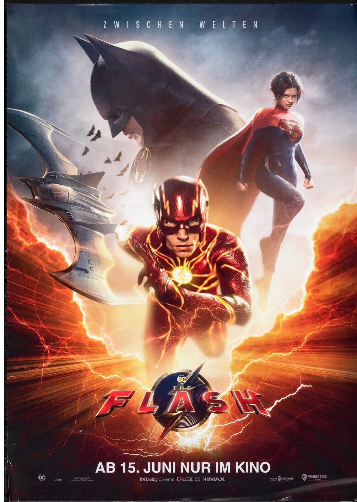 THE FLASH, EZRA MILLER, SASHA CALLE, 2023, HQ Movie Poster Reproduction