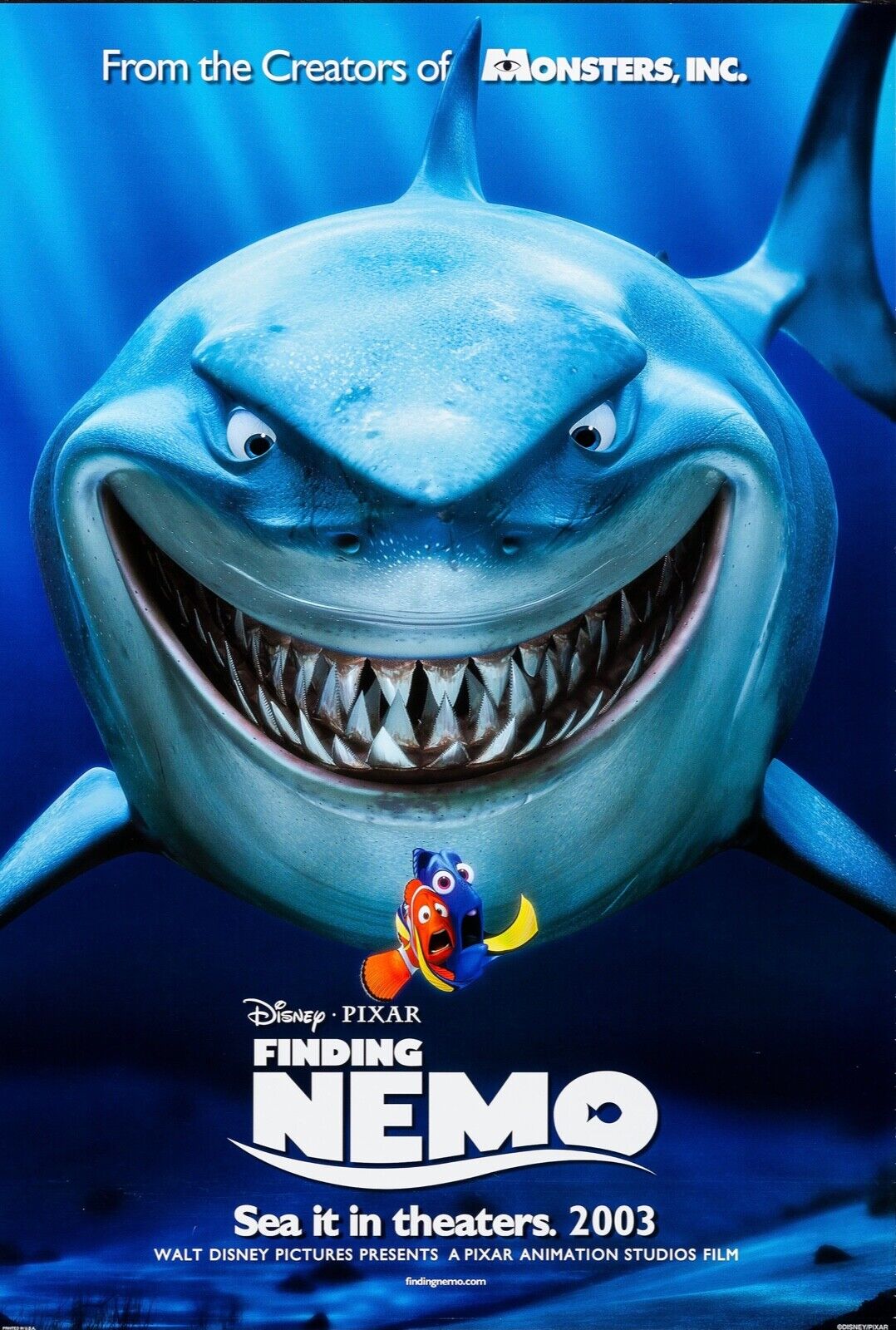 LE MONDE DE NEMO, FINDING NEMO, DISNEY PIXAR, 2003, Repro affiche cinéma, VINTAGE, HQ