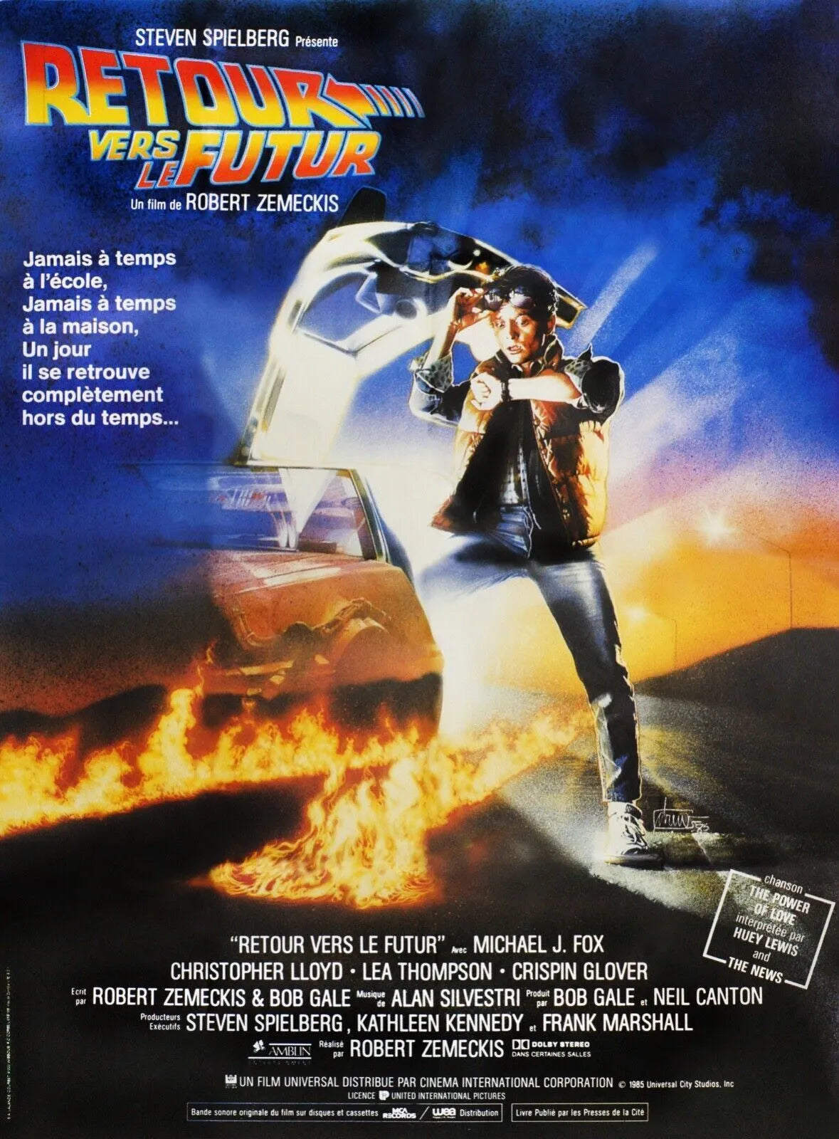 RETOUR VERS LE FUTUR, MICHAEL J. FOX, 1985, Repro affiche cinéma vintage, VINTAGE, HQ