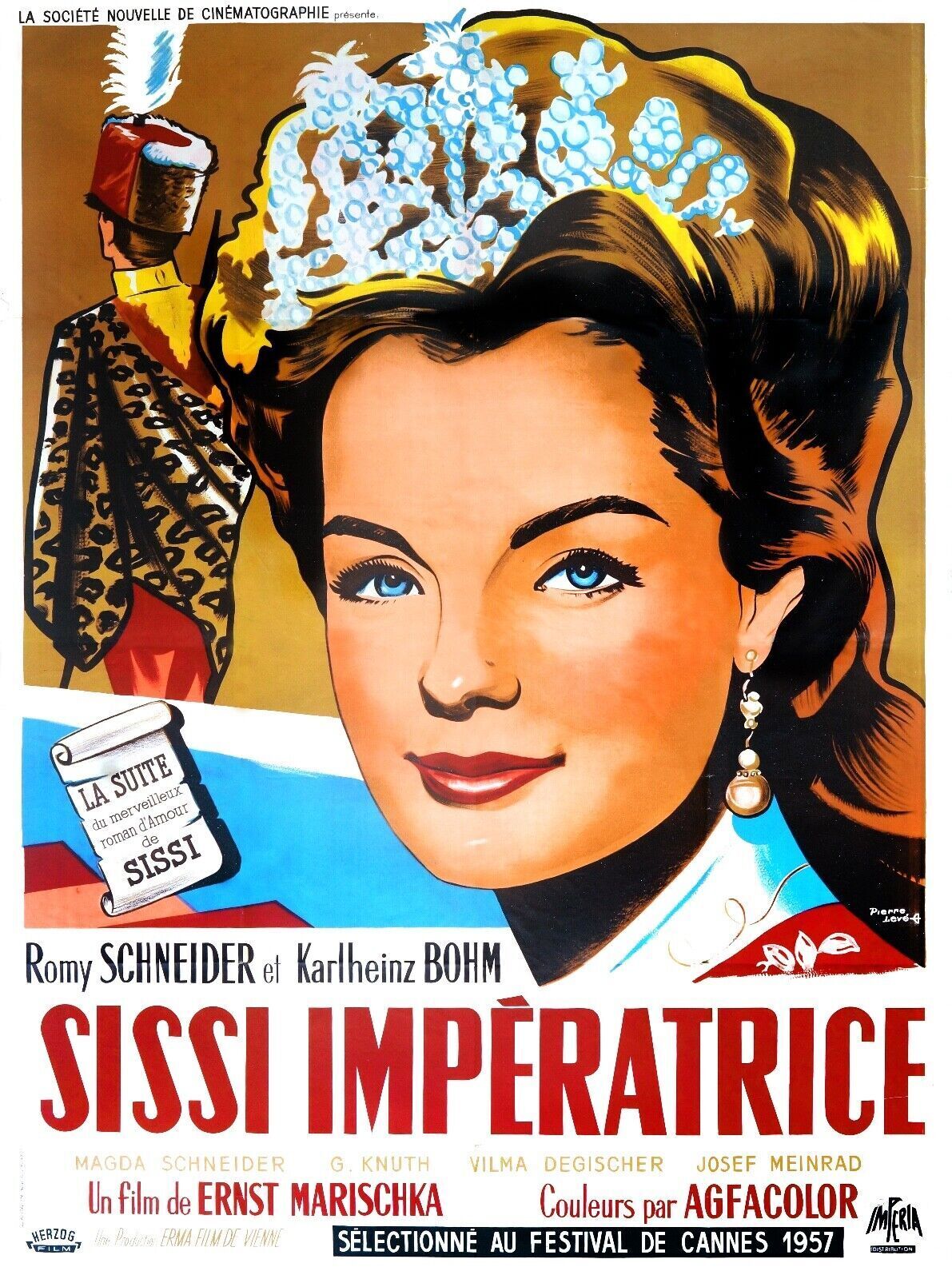SISSI EMPRESA, ROMY SCHNEIDER, 1957, CARTEL DE CINE REPRO, HQ