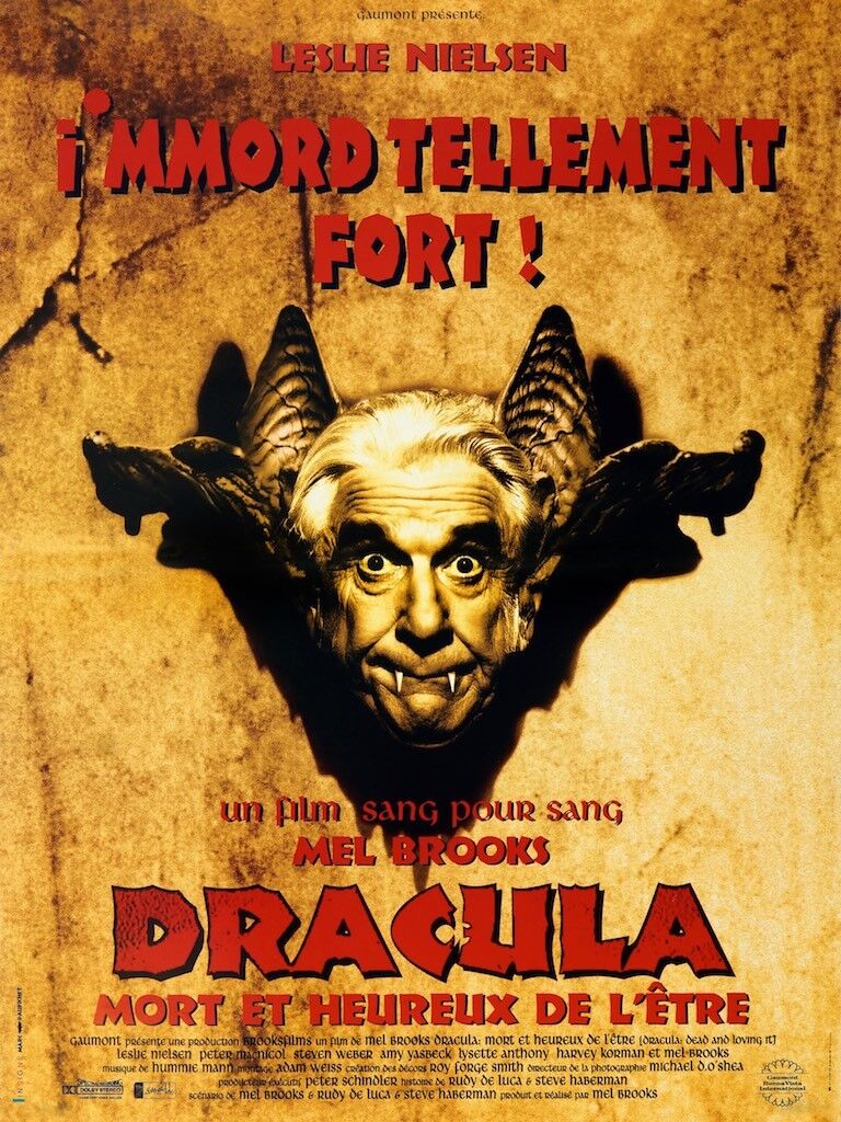 DRÁCULA MUERTO Y FELIZ DE SER, reproducción de cartel de cine