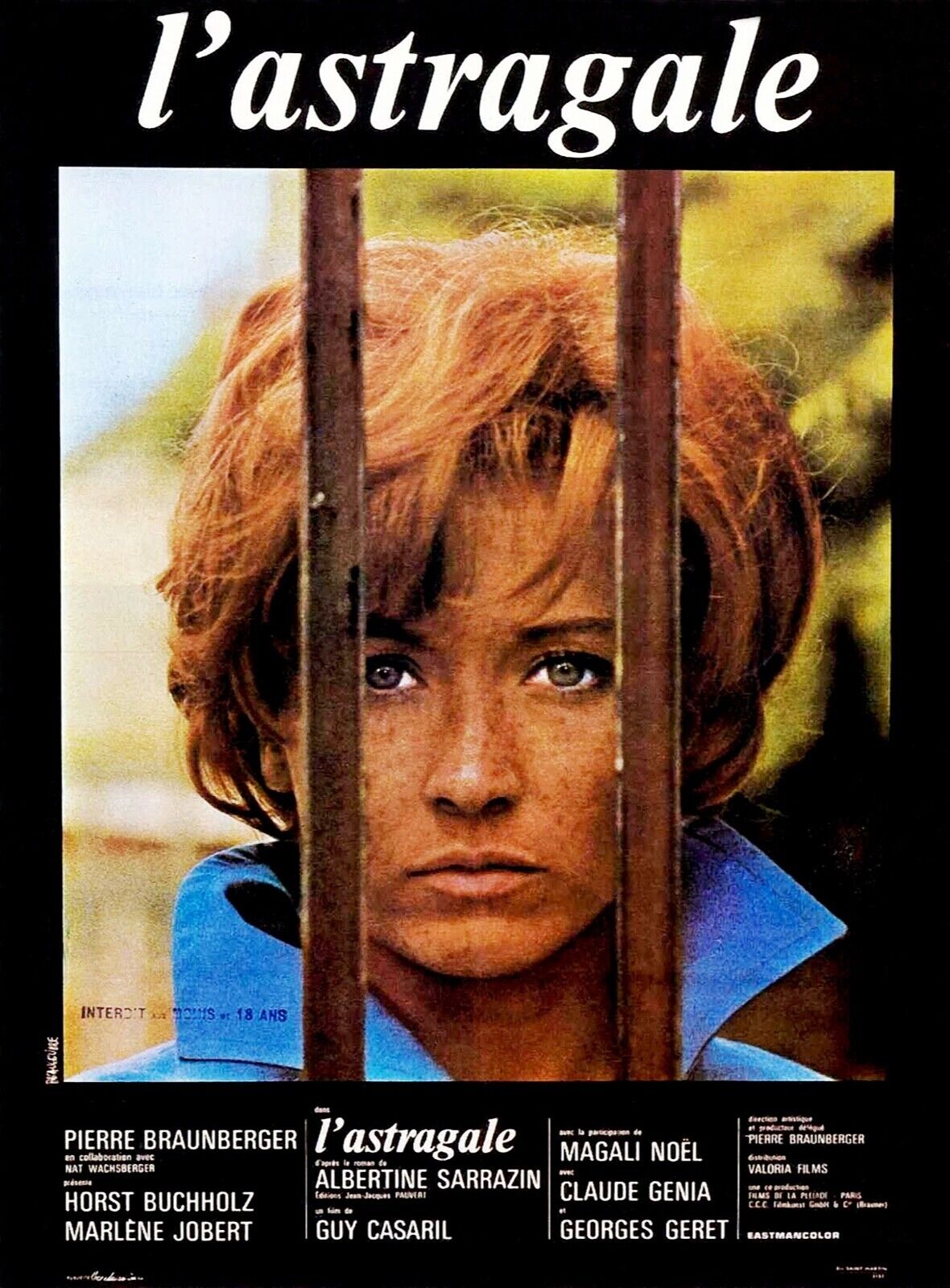 L’ASTRAGALE, MARLÈNE JOBERT, 1968, REPRO MOVIE POSTER, VINTAGE, HQ