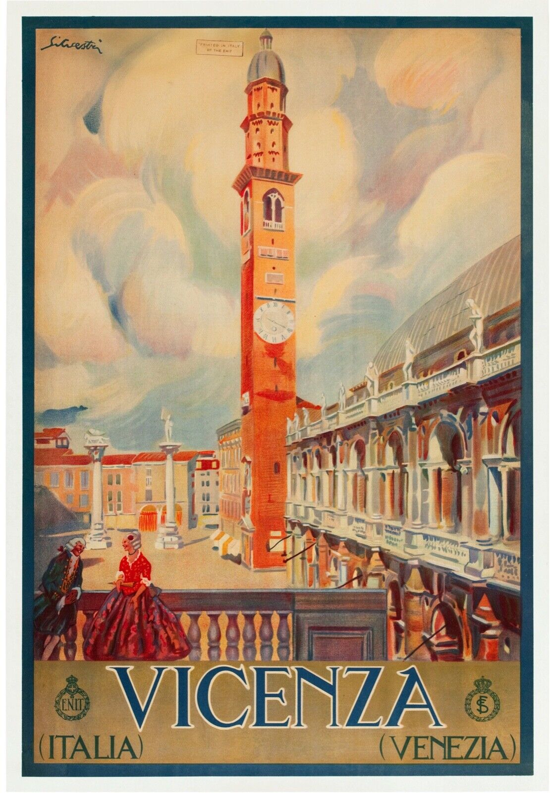 VENICE, (VICENZA) REPRO VINTAGE POSTER TRAVEL TOURISM ITALY, HQ