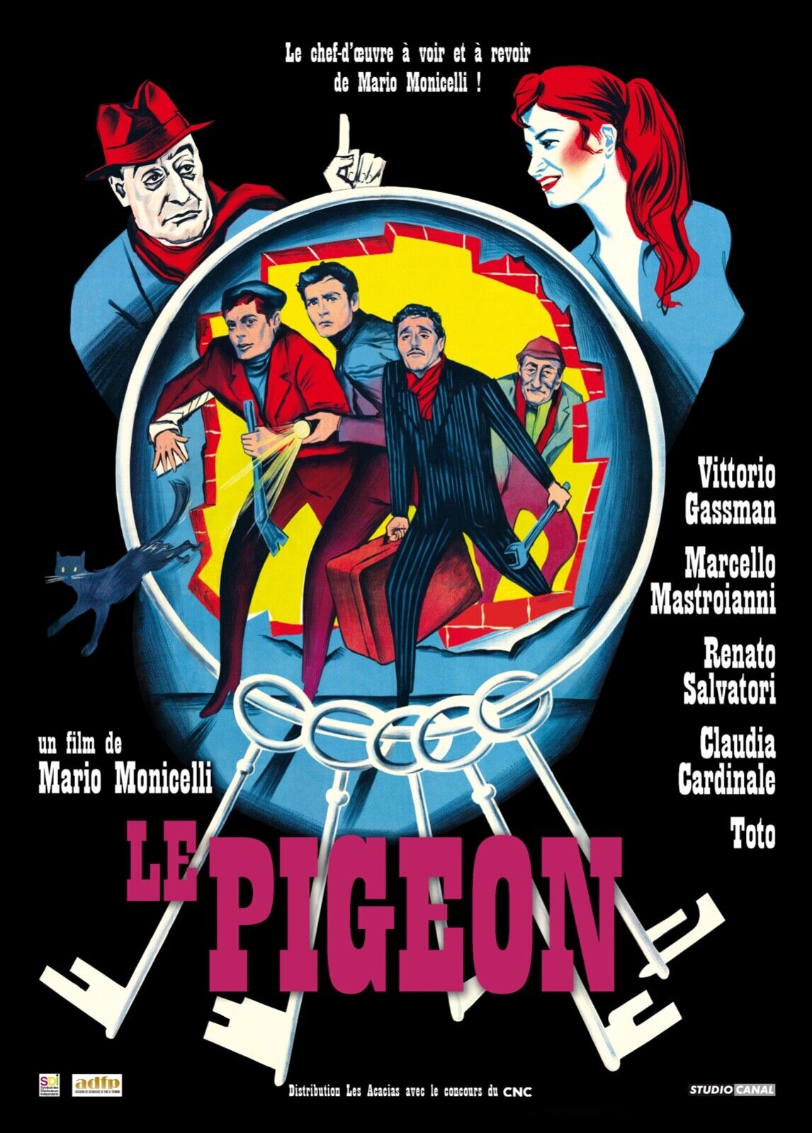 THE PIGEON, VITTORIO GASSMAN, 1958, Repro VINTAGE cinema poster, HQ