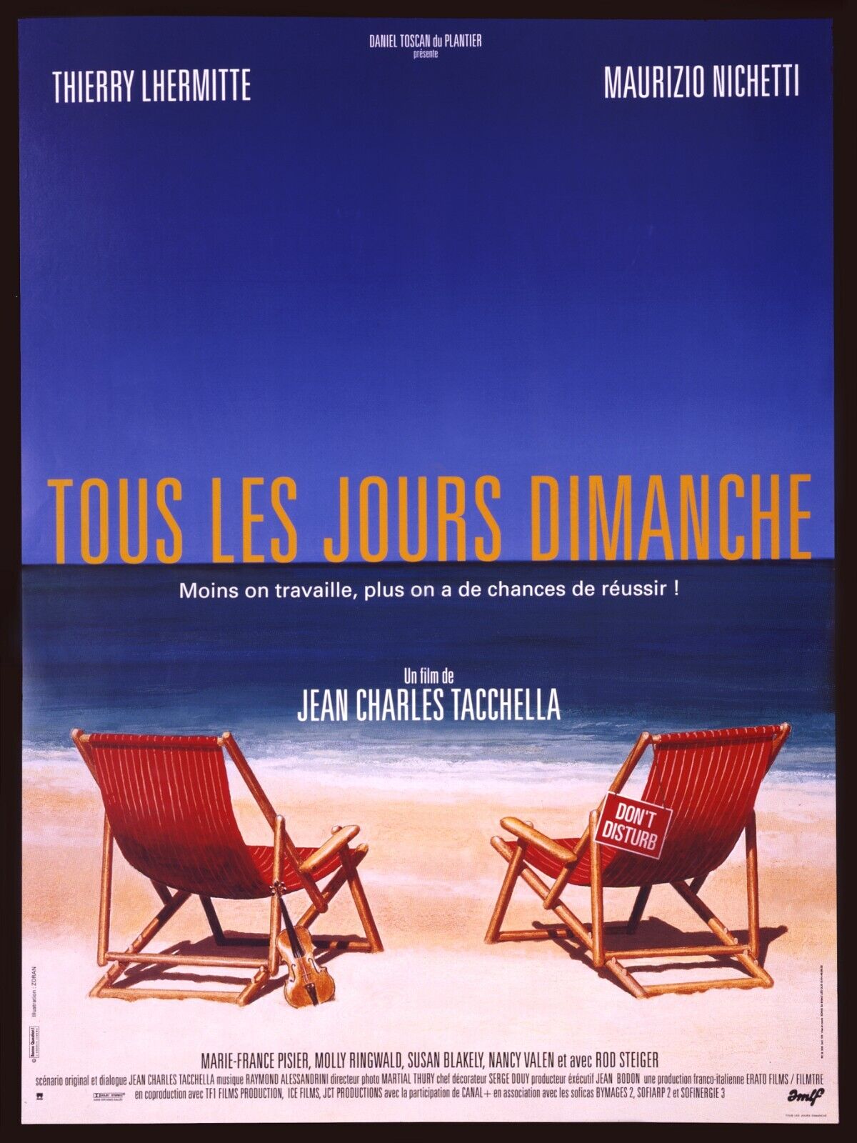 EVERY SUNDAY, THIERRY LHERMITTE, REPRO VINTAGE CINEMA POSTER, HQ