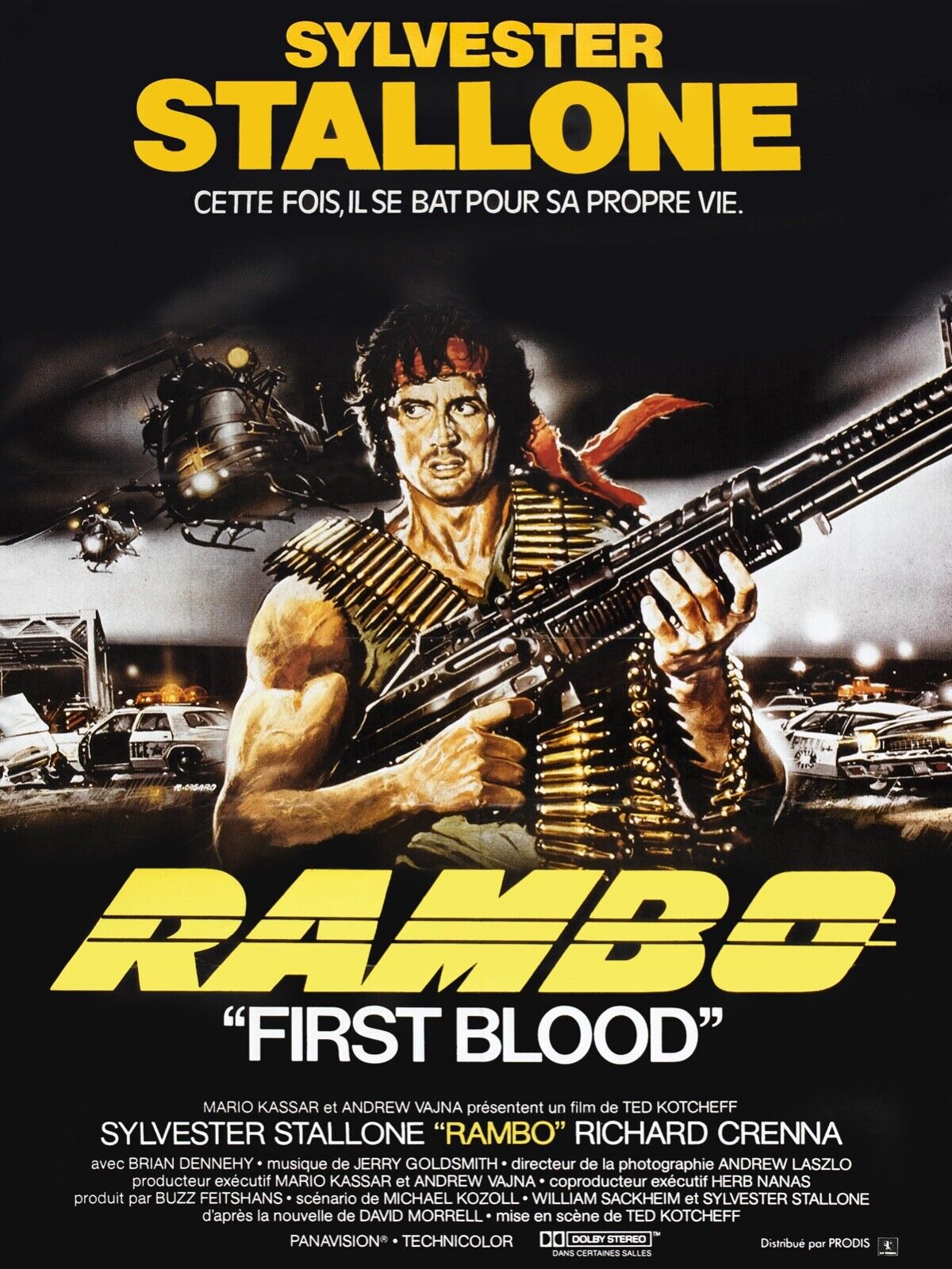 RAMBO, FIRST BLOOD, SYLVESTER STALLONE, 1982, Repro Affiche Cinéma, HQ