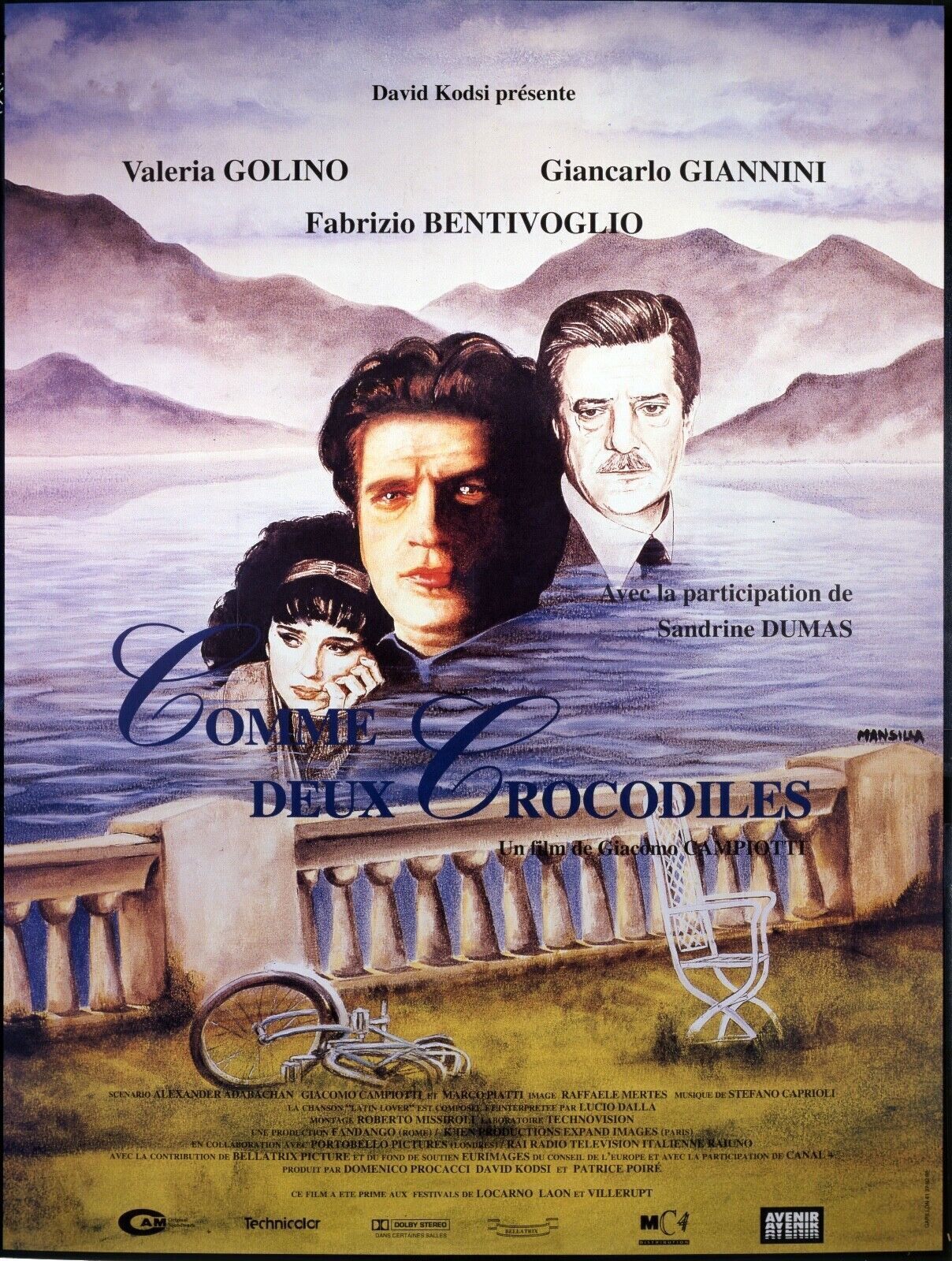 LIKE TWO CROCODILES, VALÉRIE GOLINO, REPRO VINTAGE CINEMA POSTER, HQ