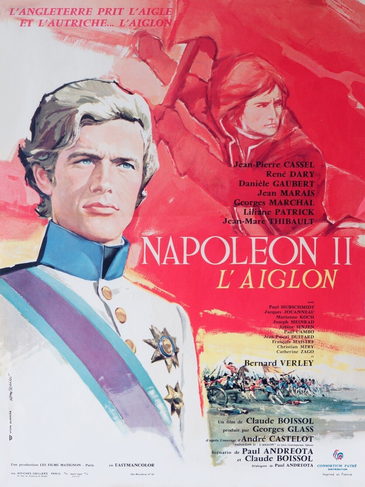NAPOLEON III THE EAGLE, CLAUDE BOISSOL, 1955, REPRO CINEMA POSTER, HQ