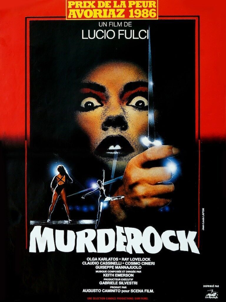 MURDEROCK, LUCIO FULCI, 1984, Repro affiche cinéma VINTAGE,  HQ