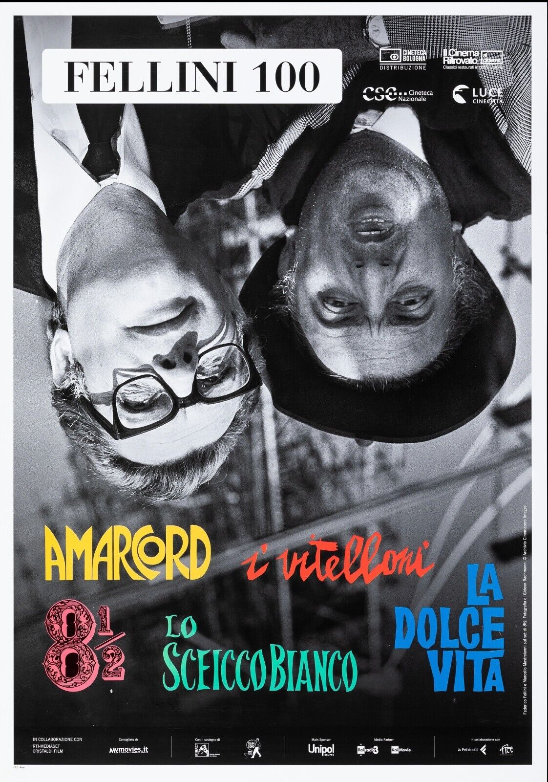 FELLINI 100 AMARCORD, 1973, BRUNO ZANIN, REPRODUCCIÓN DE CARTEL DE CINE VINTAGE, HQ
