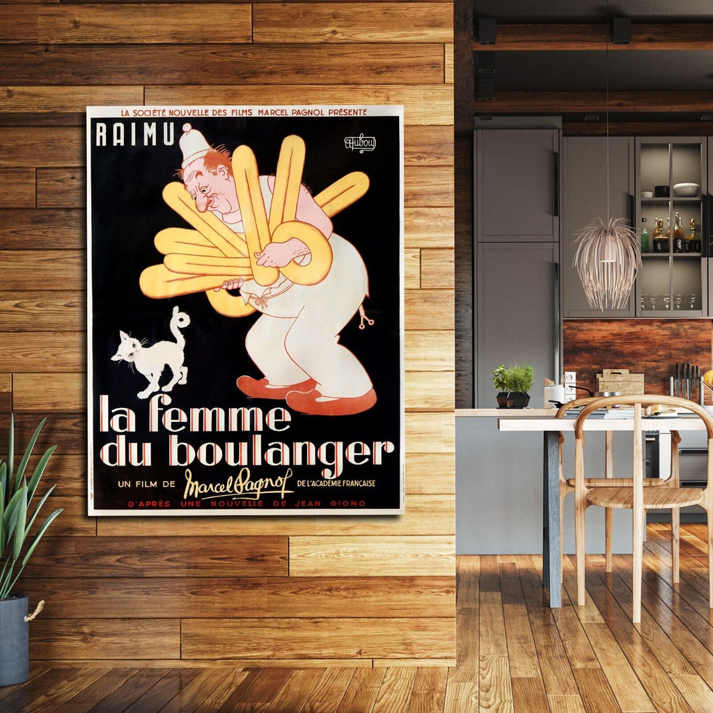 LA FEMME DU BOULANGER, FERNANDEL, 1938, REPRO MOVIE POSTER, VINTAGE, HQ