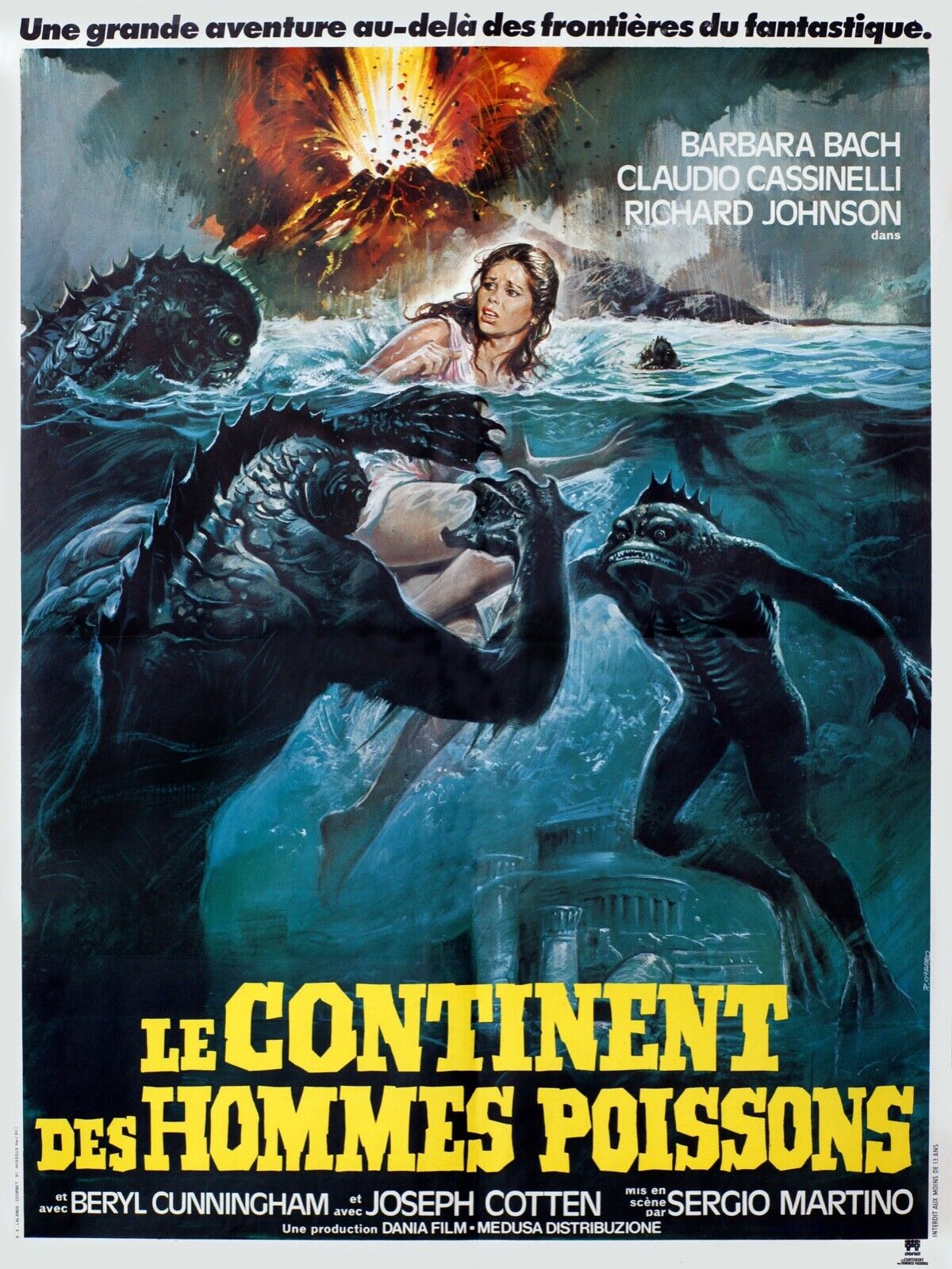 LE CONTINENT DES HOMMES POISSONS, SERGIO MARTINO, 1979, Repro affiche cinéma VINTAGE, HQ
