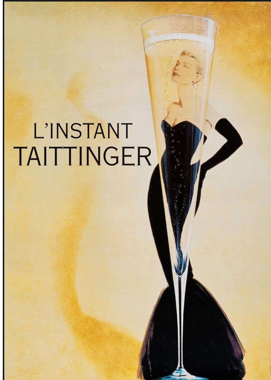L'INSTANT TAITTINGER CHAMPAGNE ADVERTISING POSTER HQ