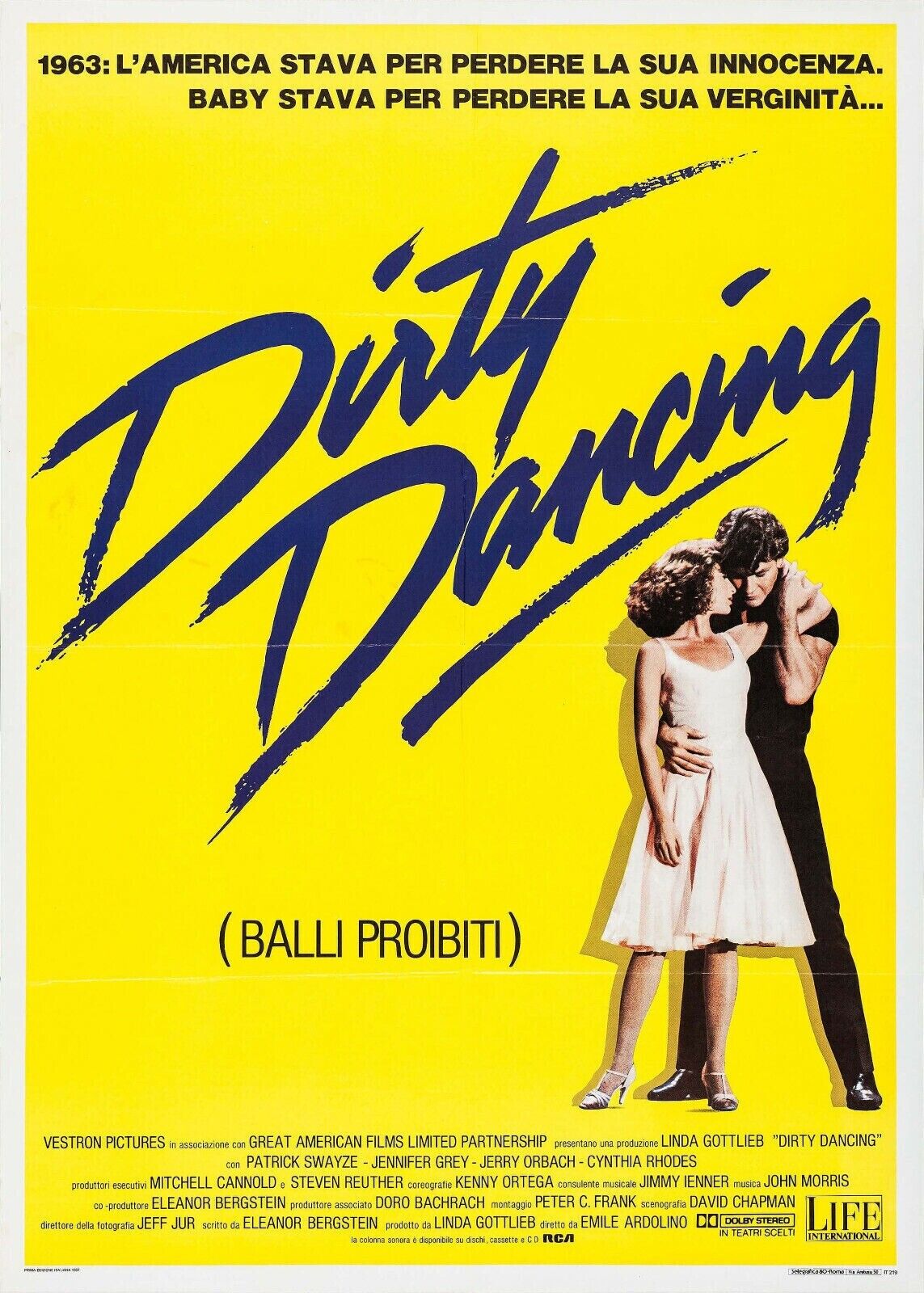 DIRTY DANCING, CARTEL DE CINE VINTAGE DE ALTA CALIDAD