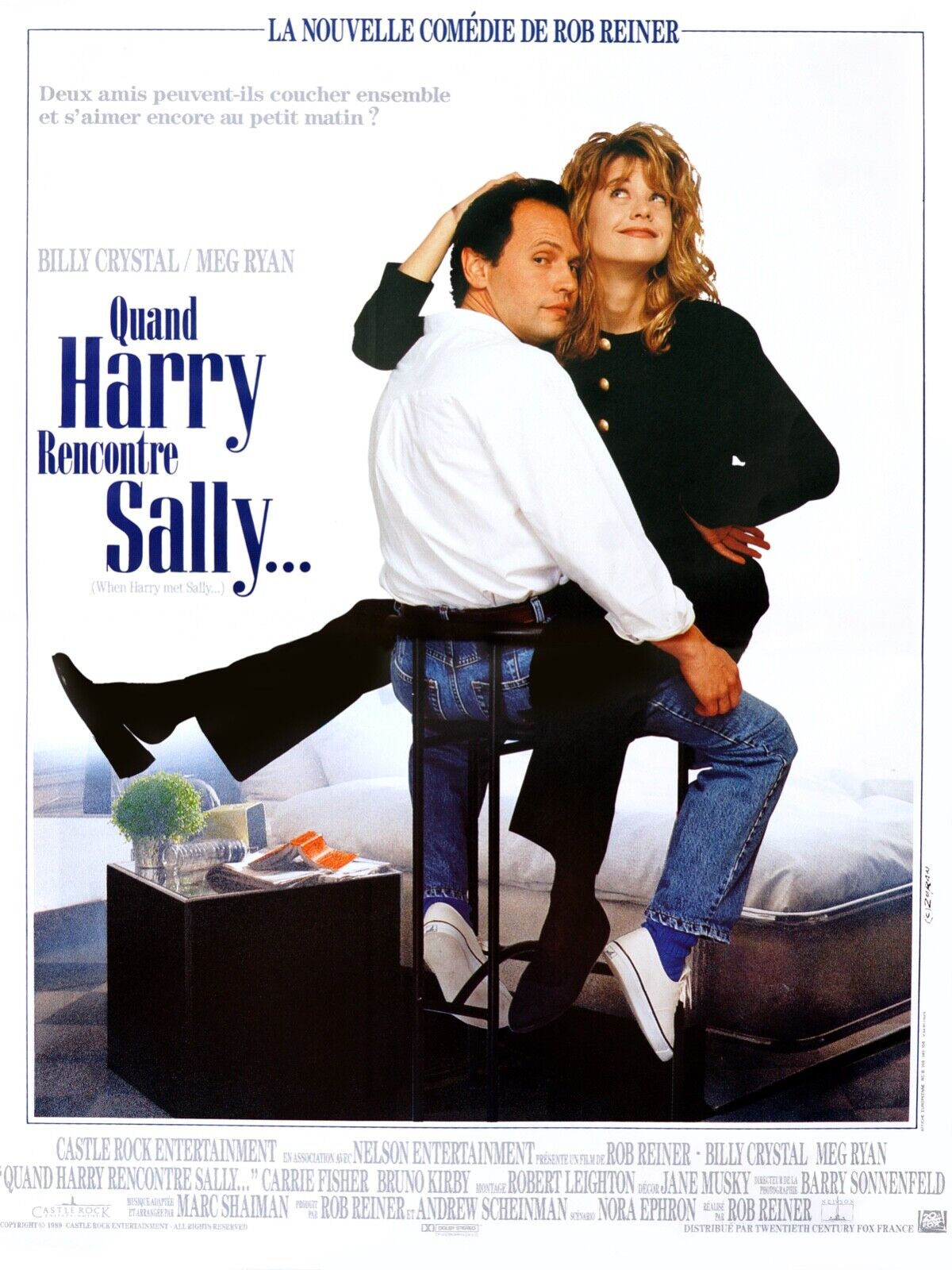 QUAND HARRY RENCONTRE SALLY,  BILLY CRYSTAL & MEG RYAN, 1989, REPRO AFFICHE CINEMA, HQ