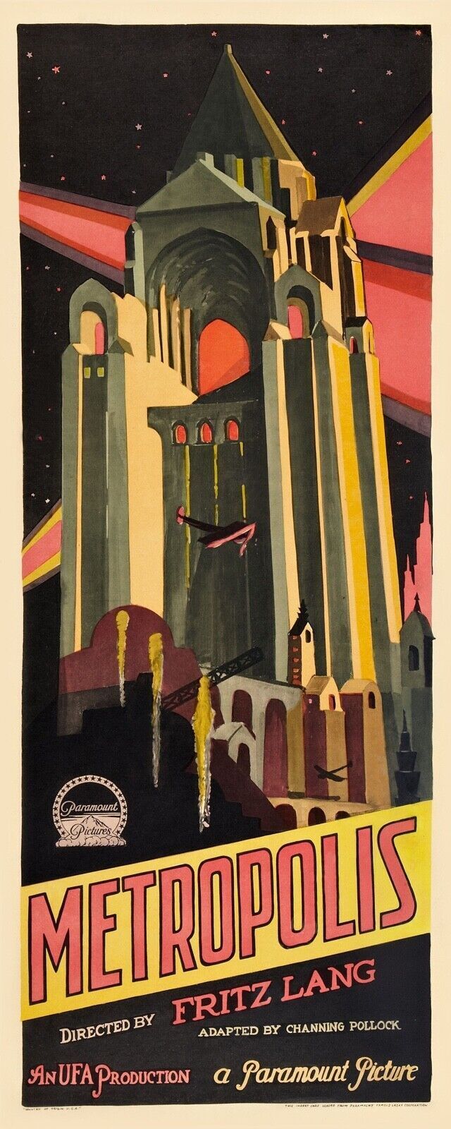 METROPOLIS, FRITZ LANG, 1927, REPRO VINTAGE CINEMA POSTER, HQ