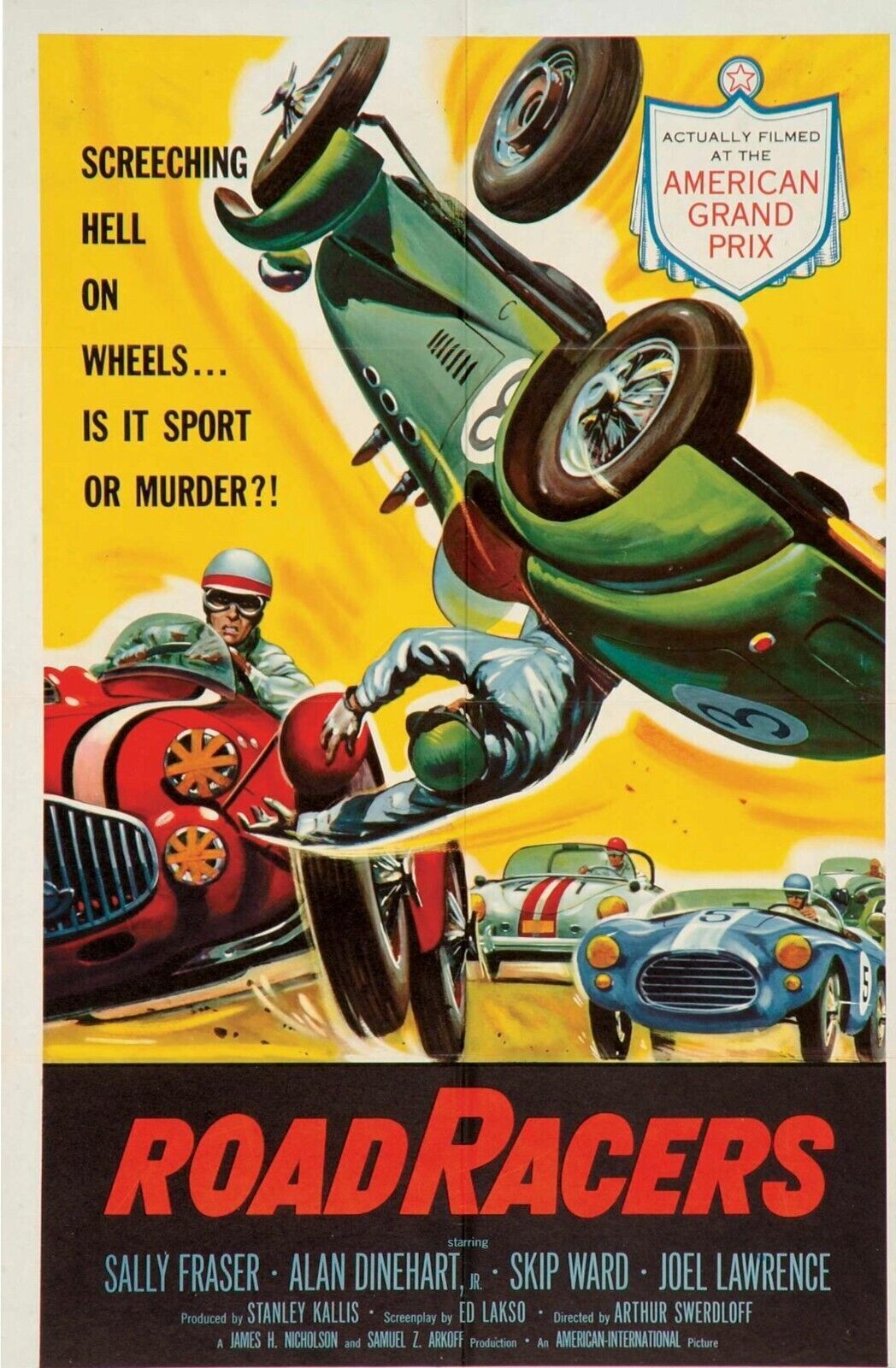 ROAD RACERS – AMERICAN INTERNATIONAL, 1959, Repro Affiche VINTAGE, HQ