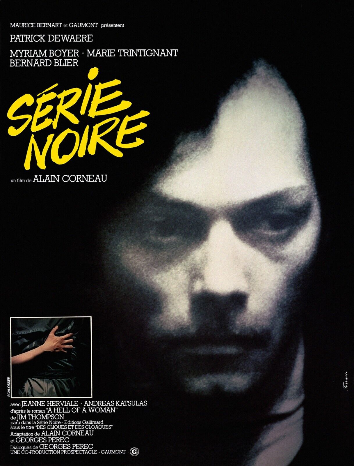 SERIE NOIRE, PATRICK DEWAERE, 1979, Repro cinema poster, HQ