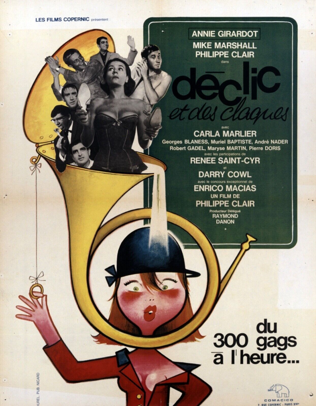 CLICK, ANNIE GIRARDOT, 1965, REPRO MOVIE POSTER, VINTAGE, HQ