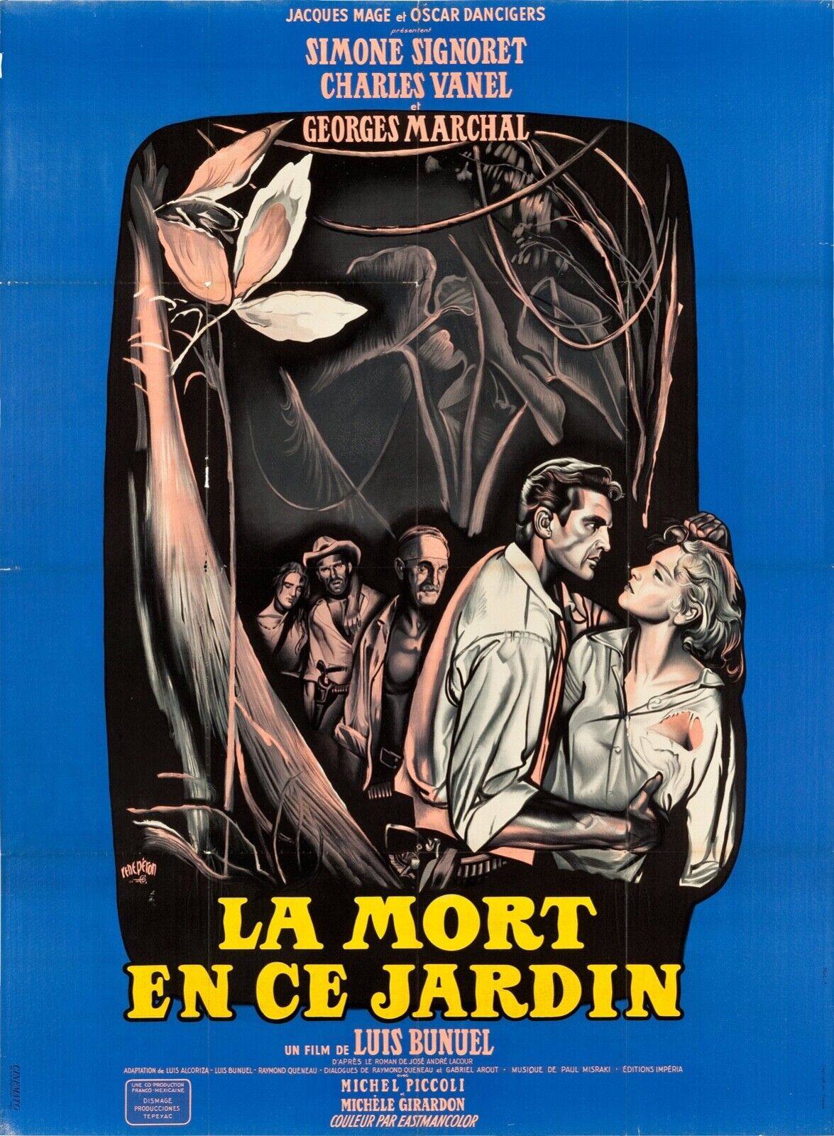LA MORT EN CE JARDIN, LUIS BUÑUEL, 1956, Repro affiche cinéma, VINTAGE, HQ